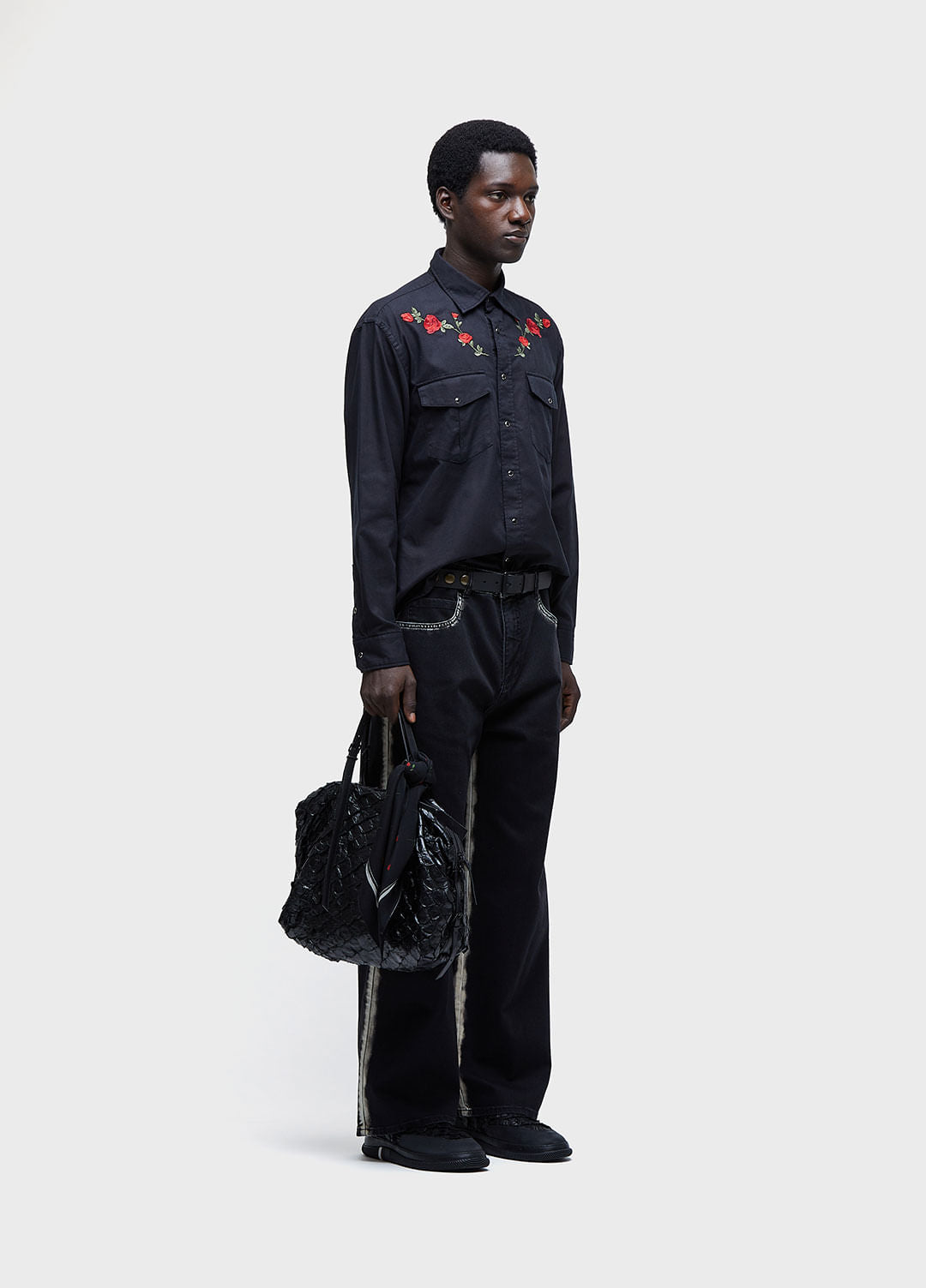 CALÇA JEANS STONED COTTON