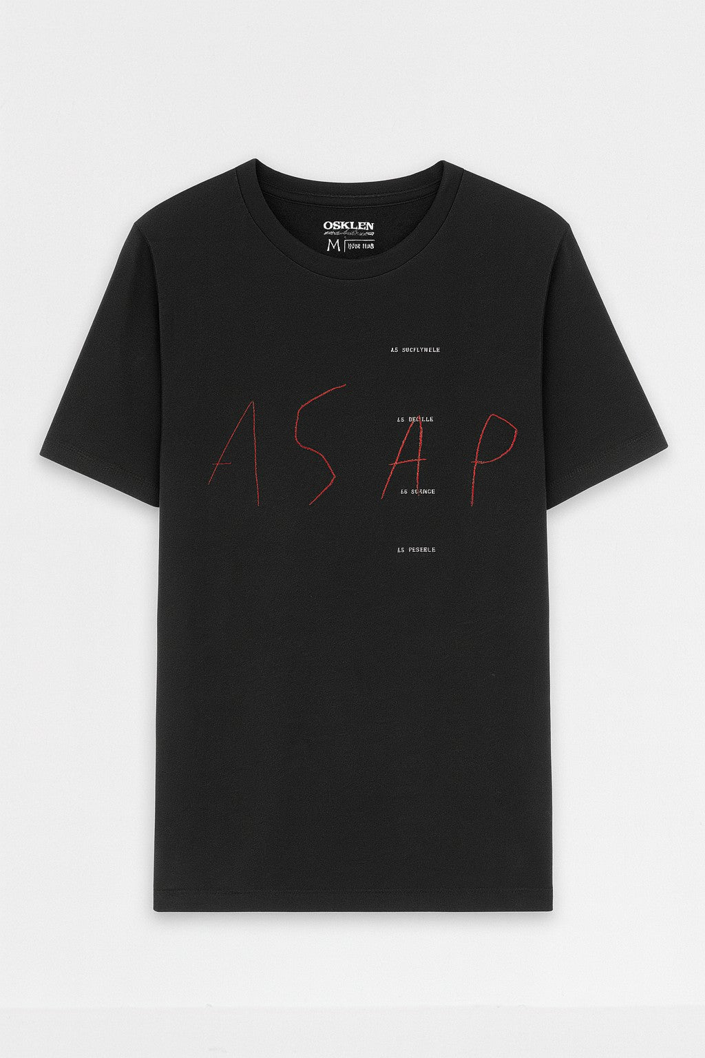 T-SHIRT VINTAGE ASAP ROUGH BLACK MC PRETO