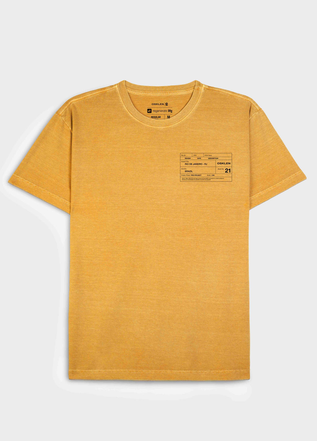 T-SHIRT STONE CARIMBO MC DAMASCO