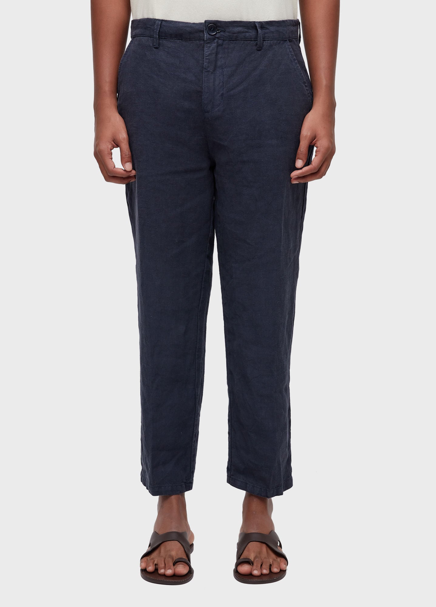 CALÇA AFAIATARIA NEW LINEN CLASSIC MARINHO