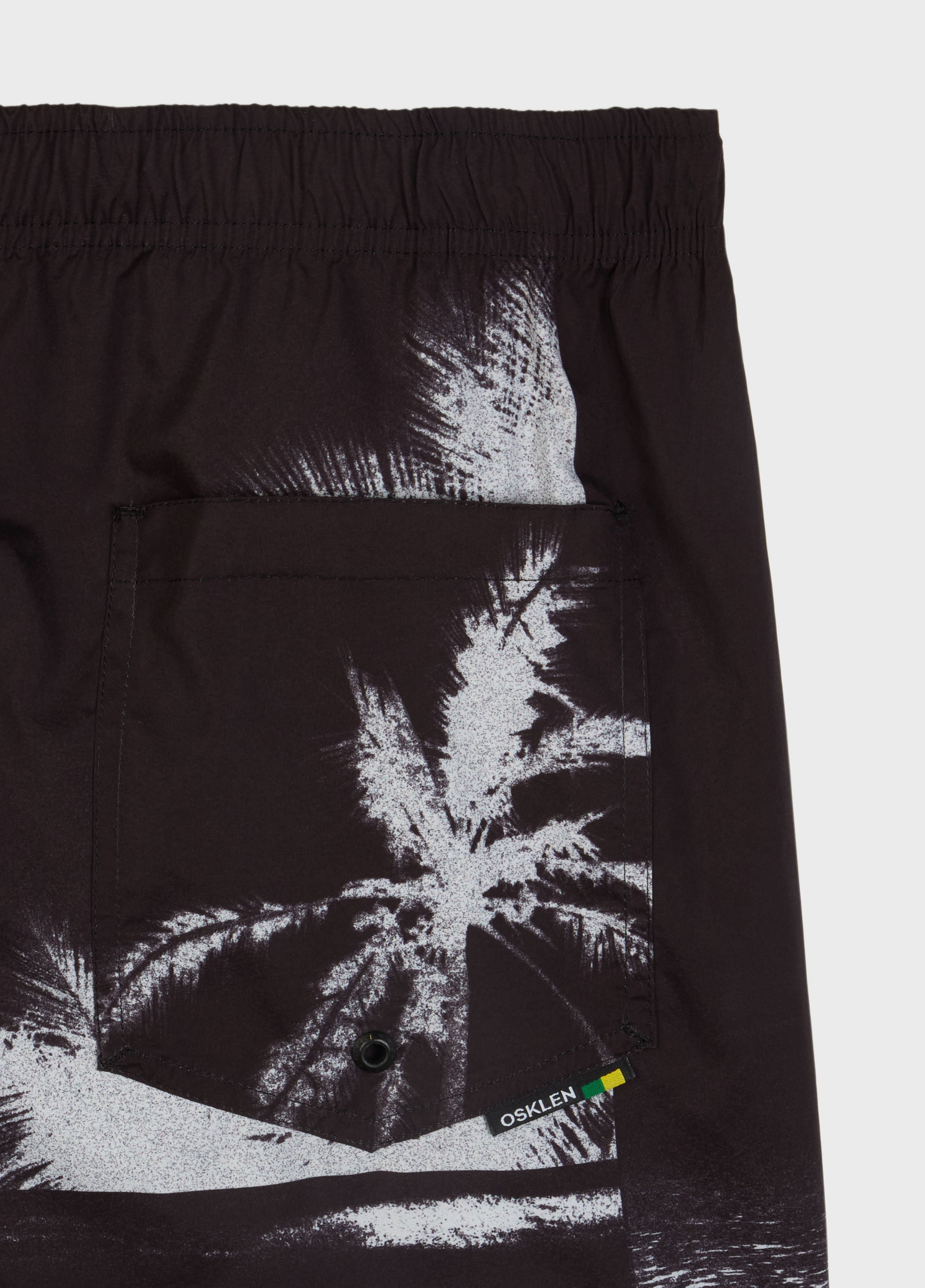 BEACH SHORT AQUAONE PARADISE PRETO/OFF-WHITE