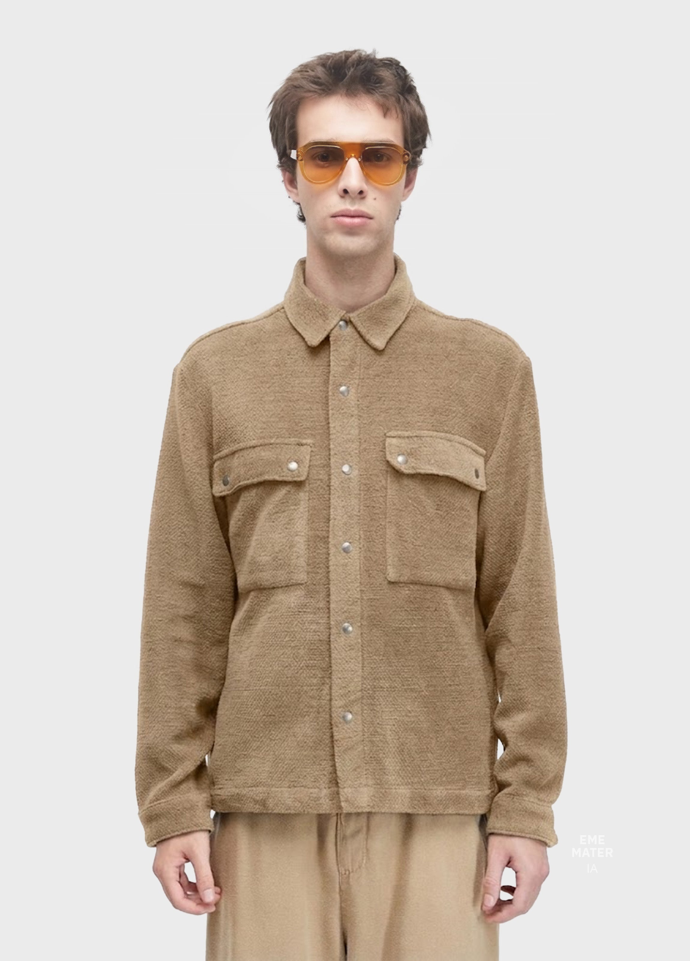 OVERSHIRT TWEED COTTON TEXTURE
