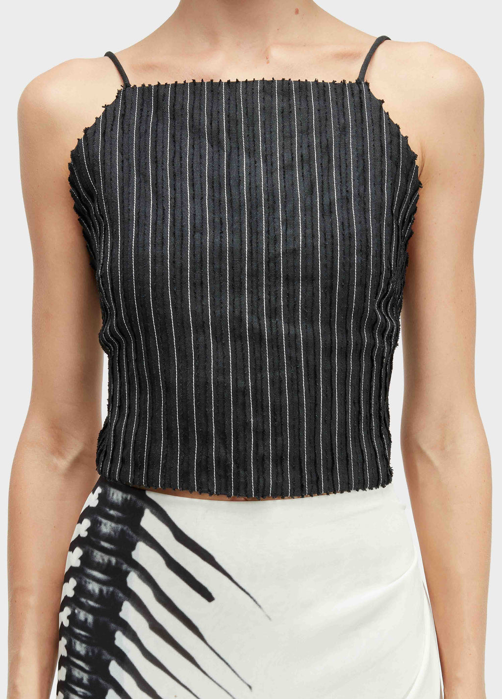 BLUSA TIRAS SMOKING LINEN
