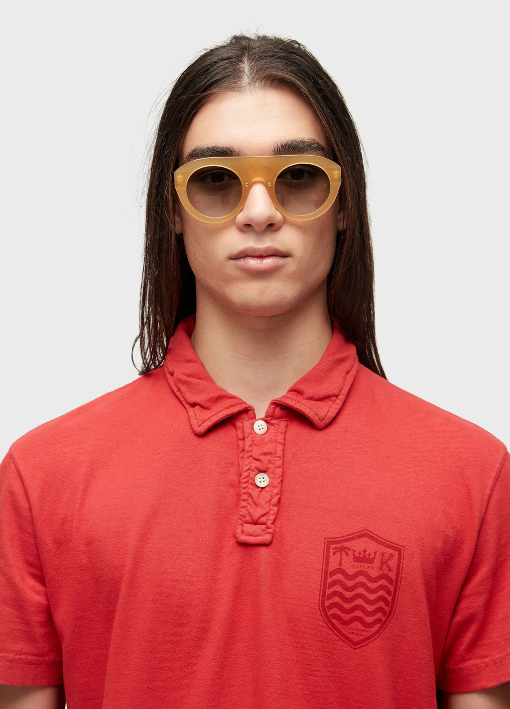CAMISA POLO STONE MC COLORS VERMELHO ACEROLA