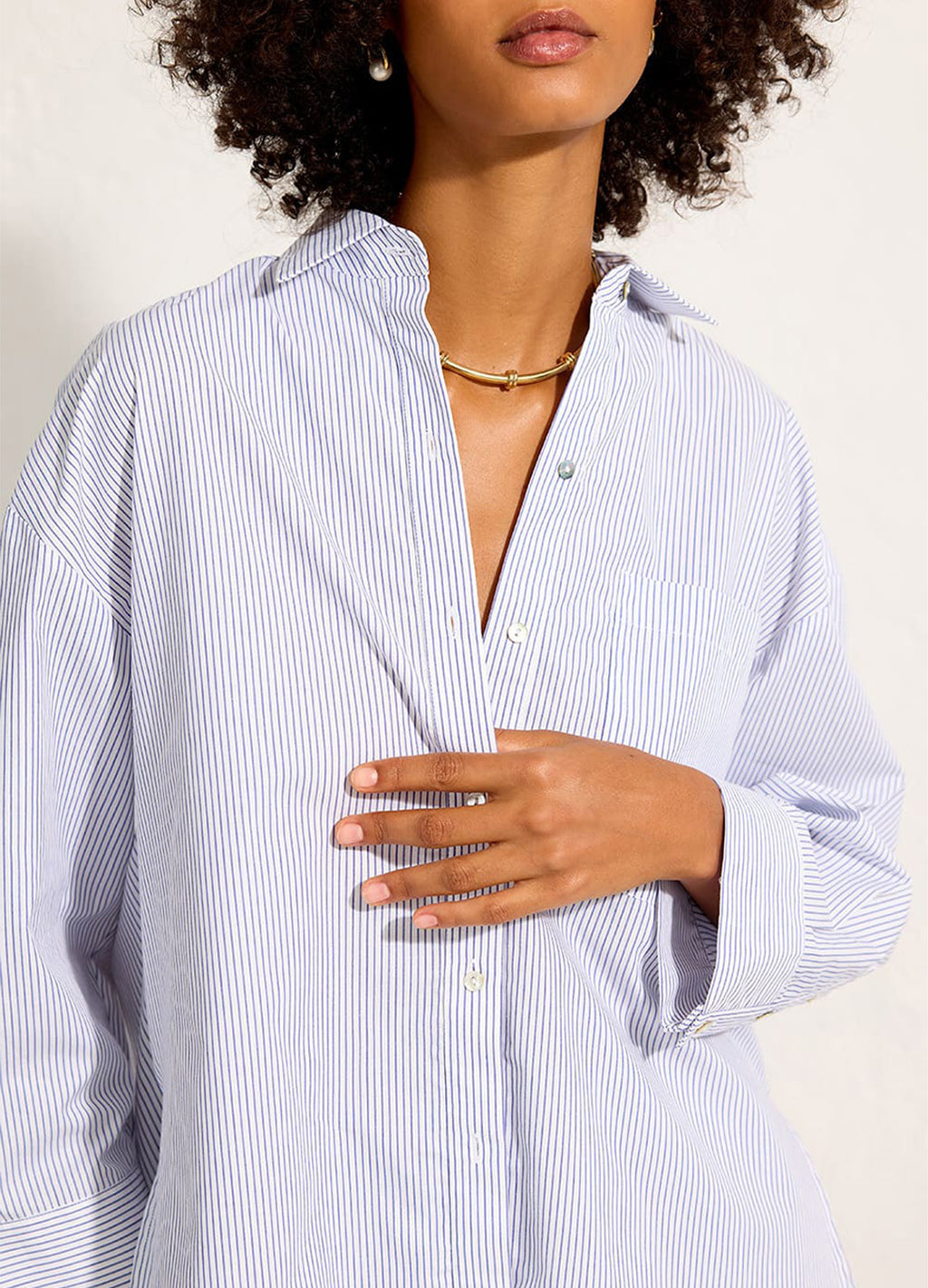 CAMISA LISTRA FIO TINTO