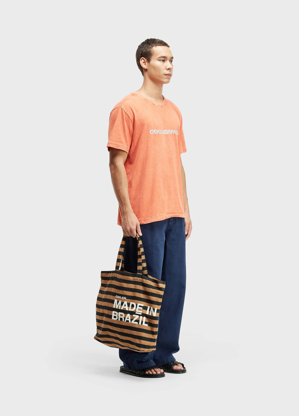 BOLSA TOTE MADE IN BRAZIL BLACK STRIPES