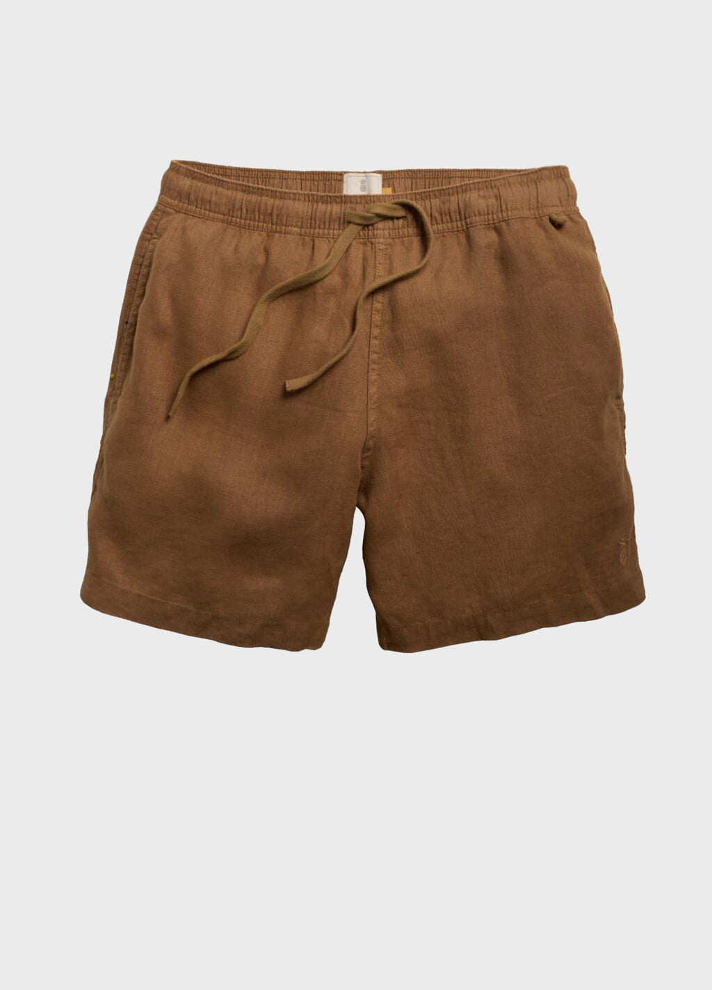 SHORT 100% LINHO CARAMELO