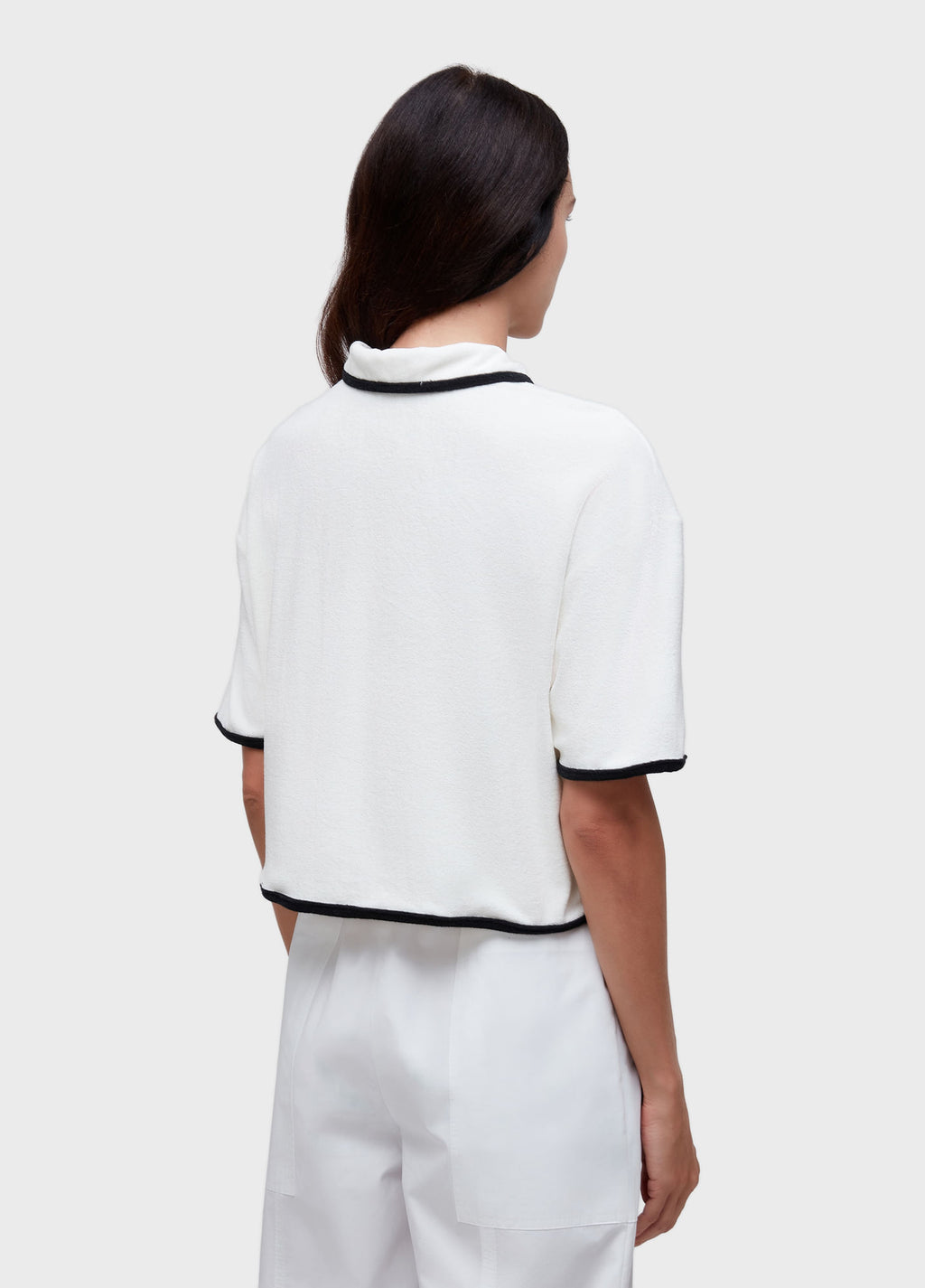 BLUSA POLO VIÉS ATOALHADA