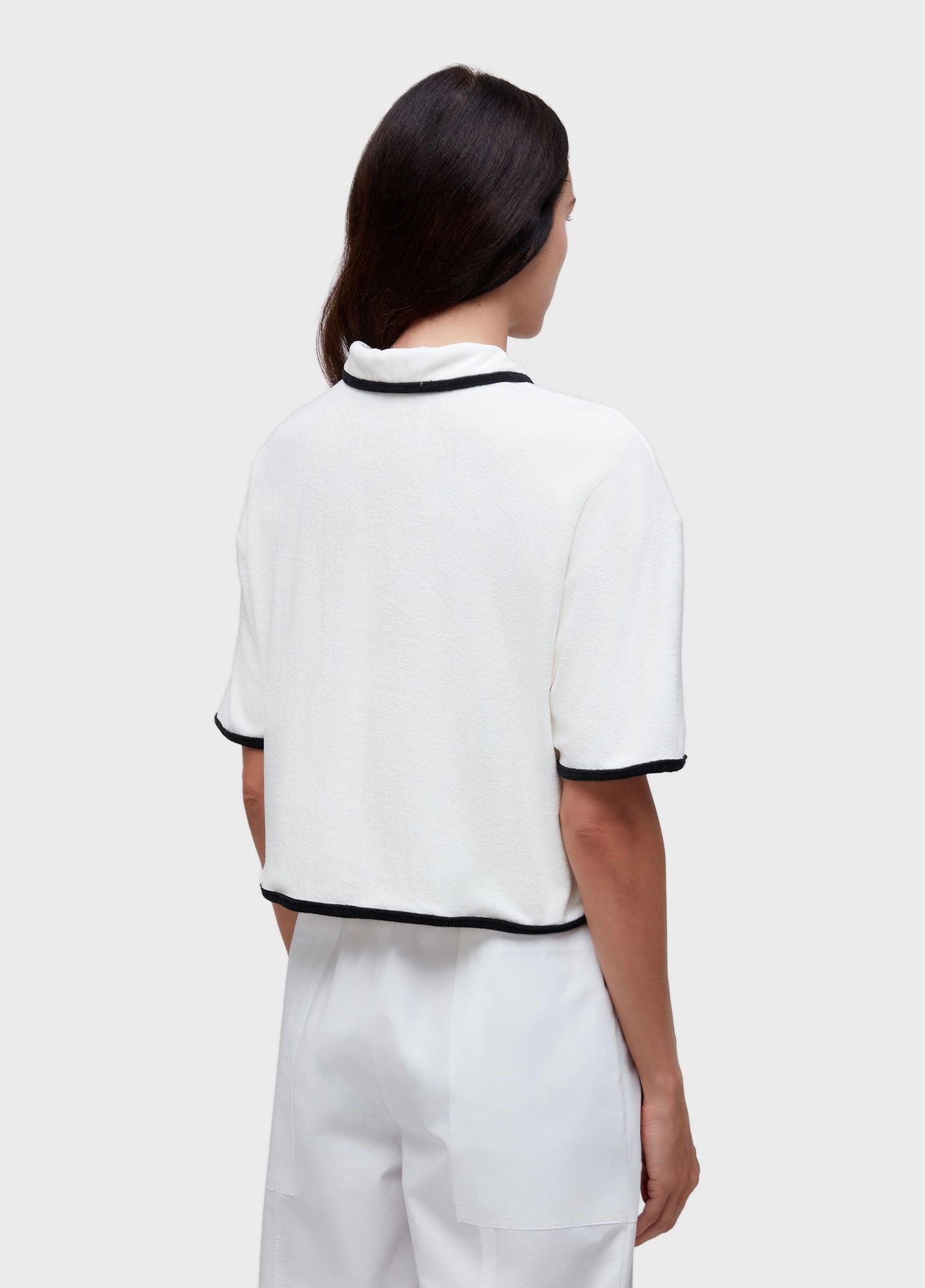 BLUSA POLO VIÉS ATOALHADA