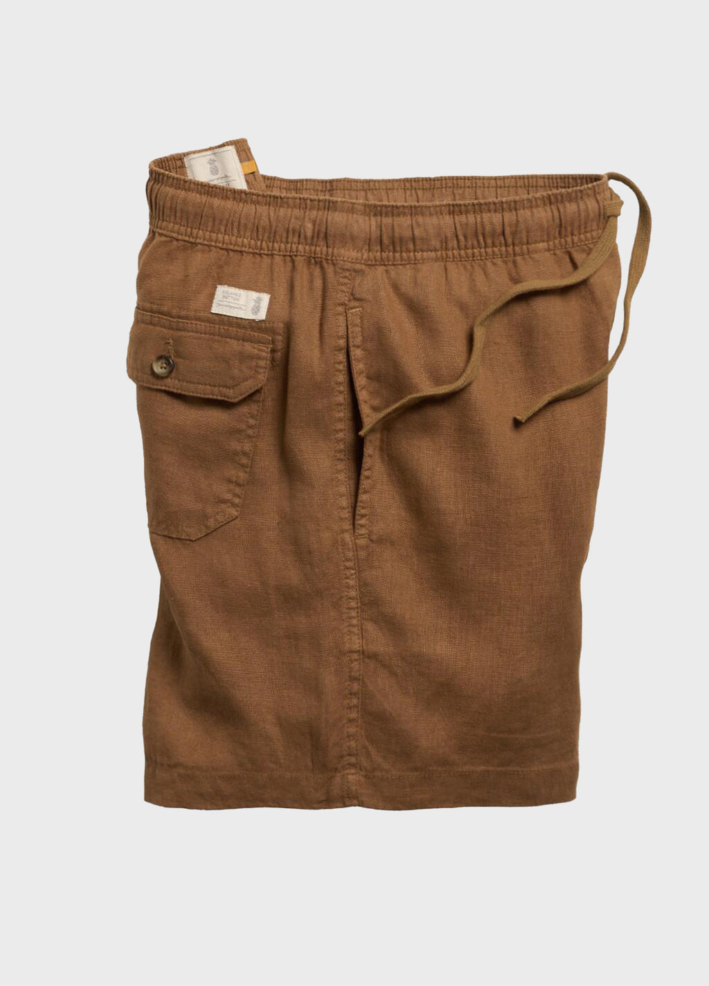 SHORT 100% LINHO CARAMELO