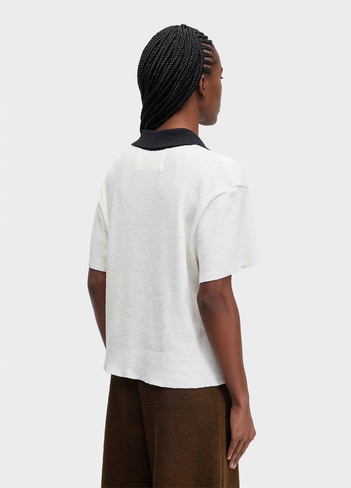 BLUSA POLO TRICOT OVER CANELADO