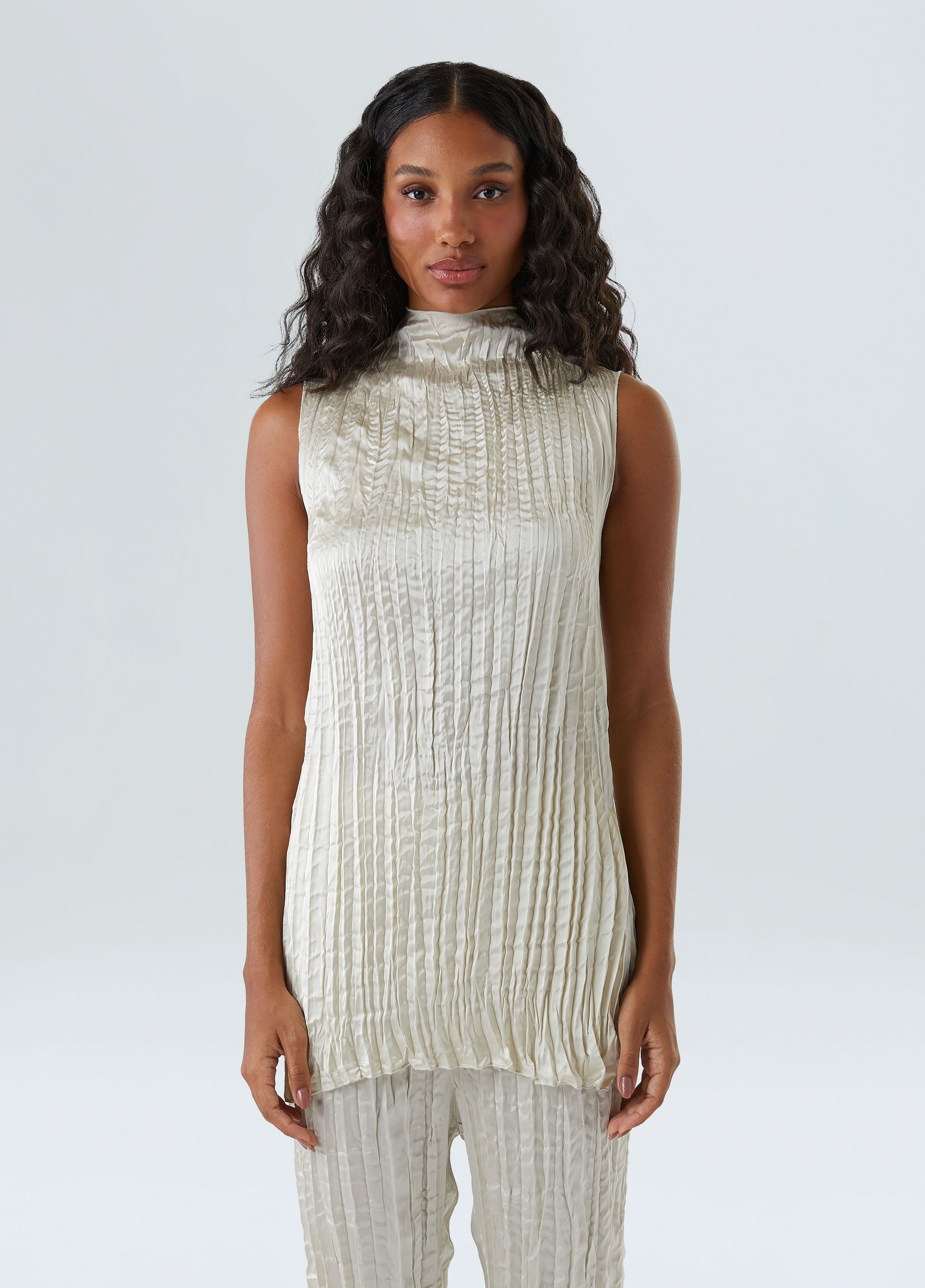 BLUSA WRINKLED SATIN