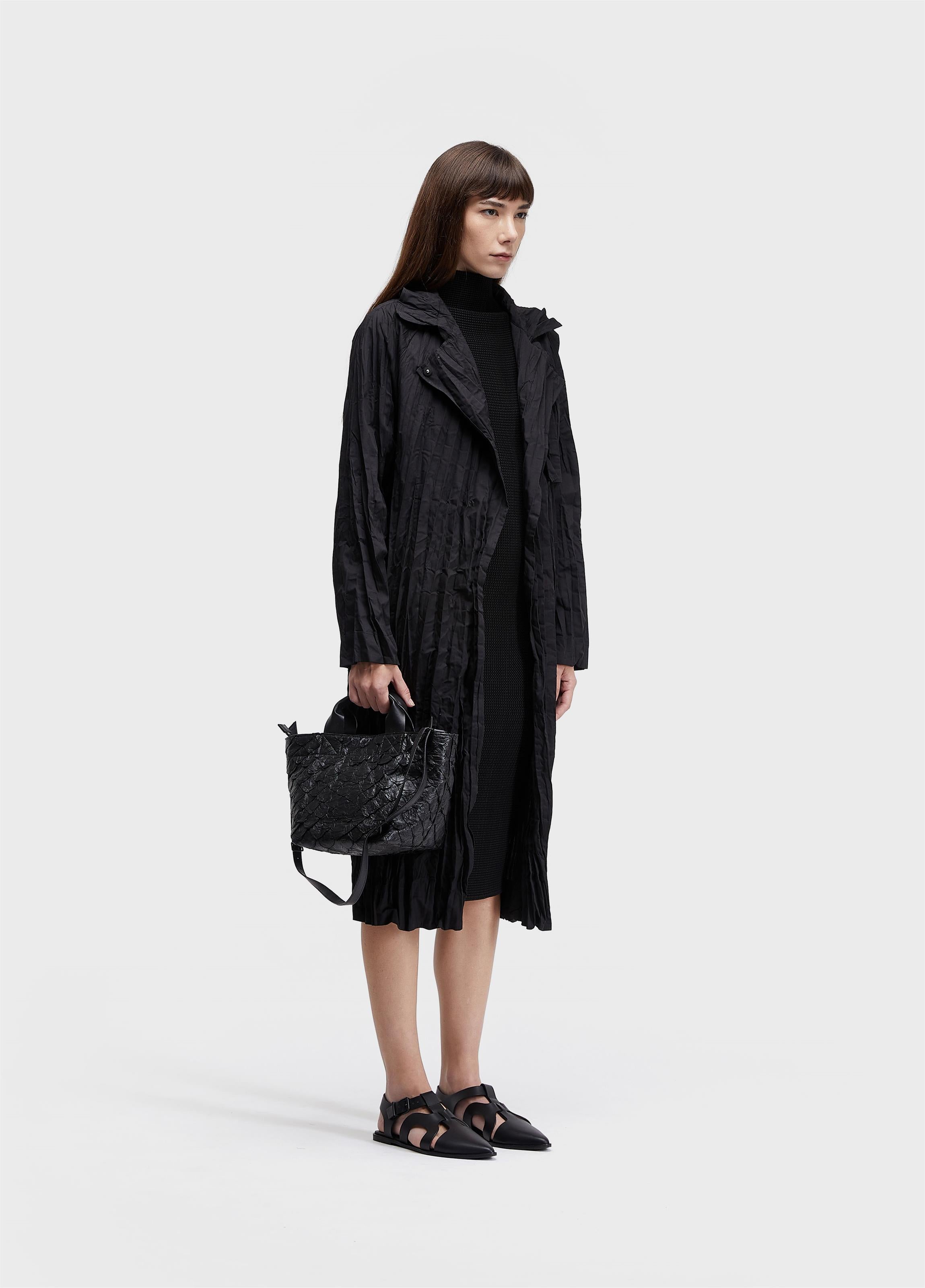 TRENCH COAT WRINKLED TRICOLINE