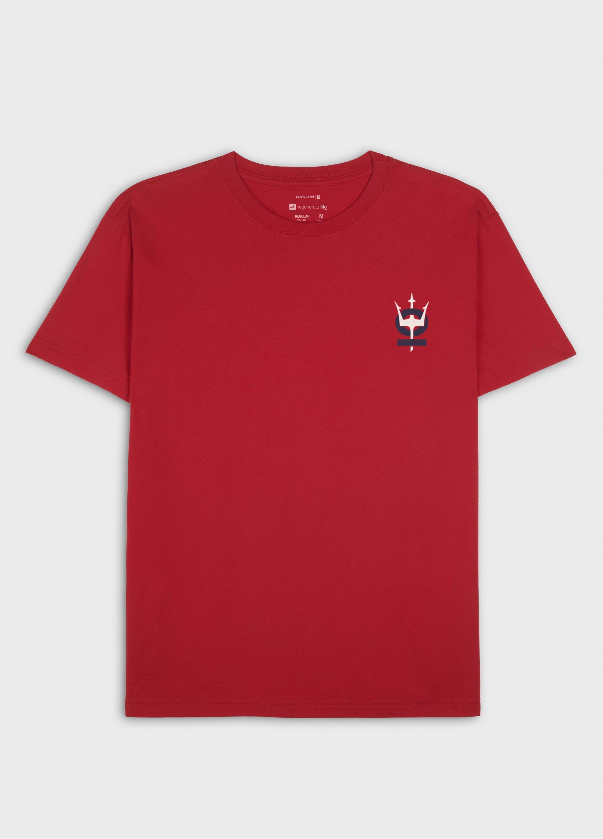 T-SHIRT VINTAGE TRIDENTE OCEANS MC VERMELHO ACEROLA