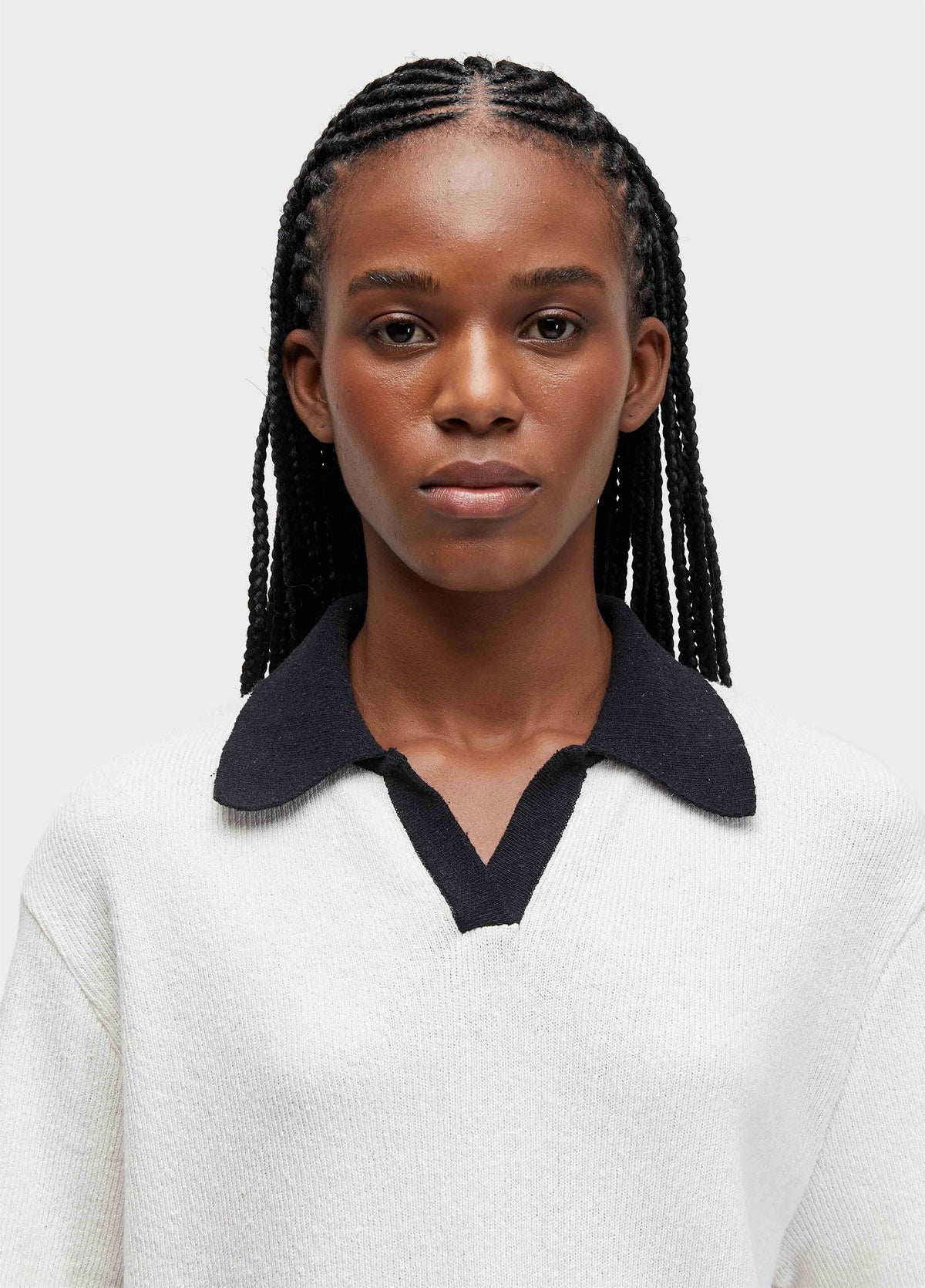 BLUSA POLO TRICOT OVER CANELADO