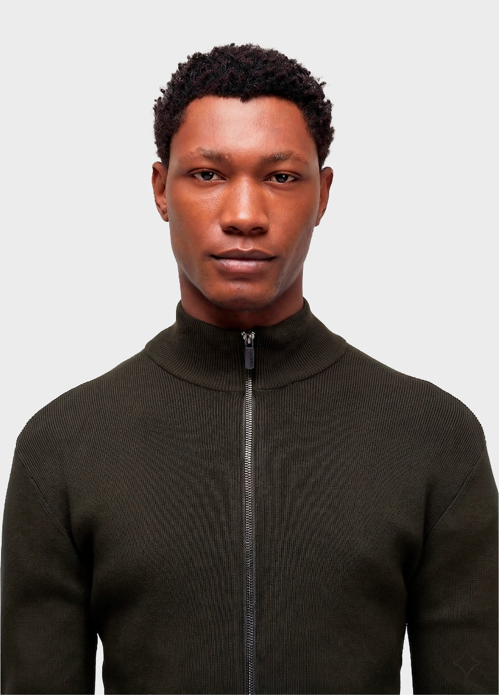 SWEATER TRICOT ZIPPED COTTON