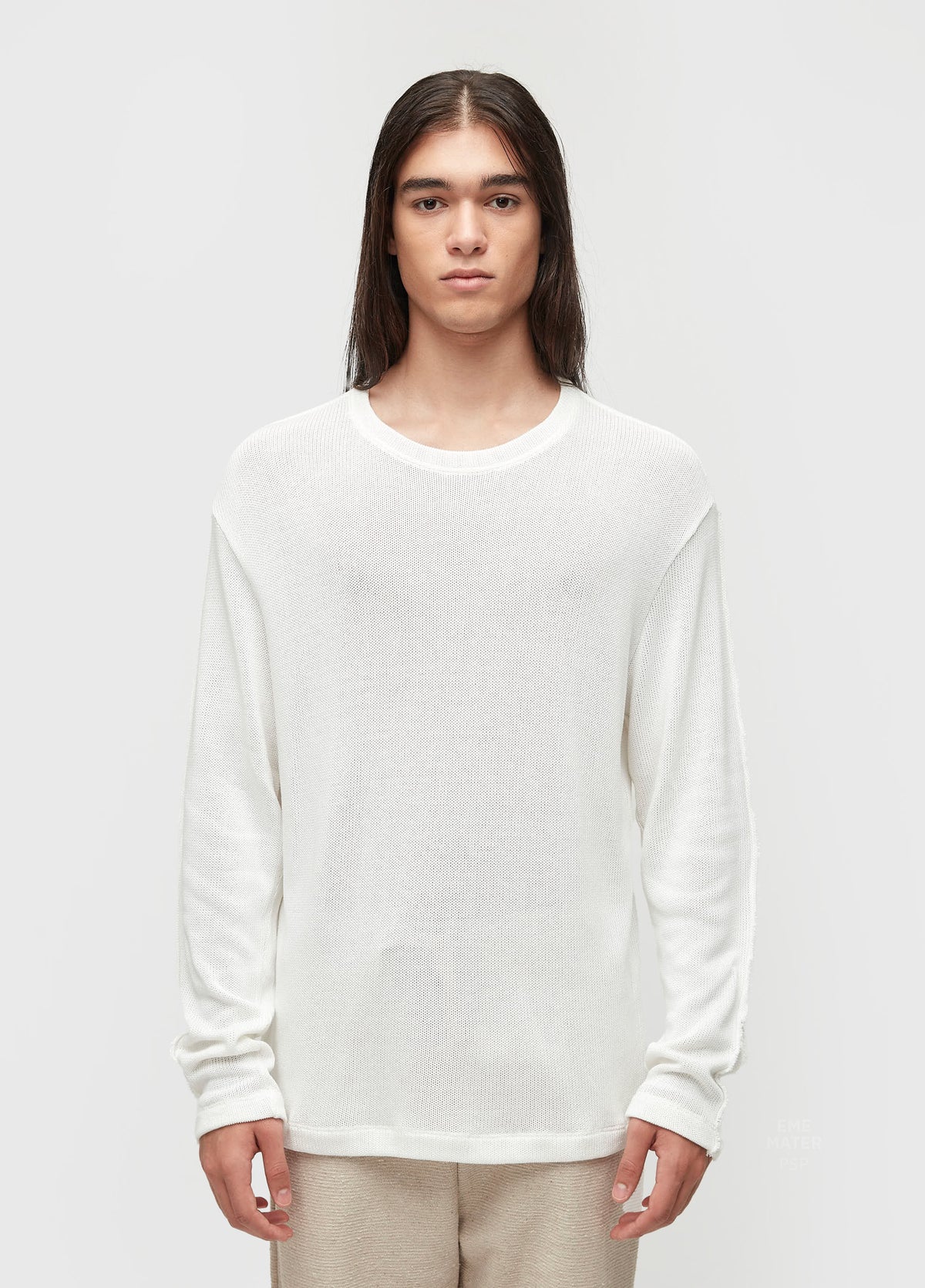 T-SHIRT OVER KNIT TEXTURE SEAM ML