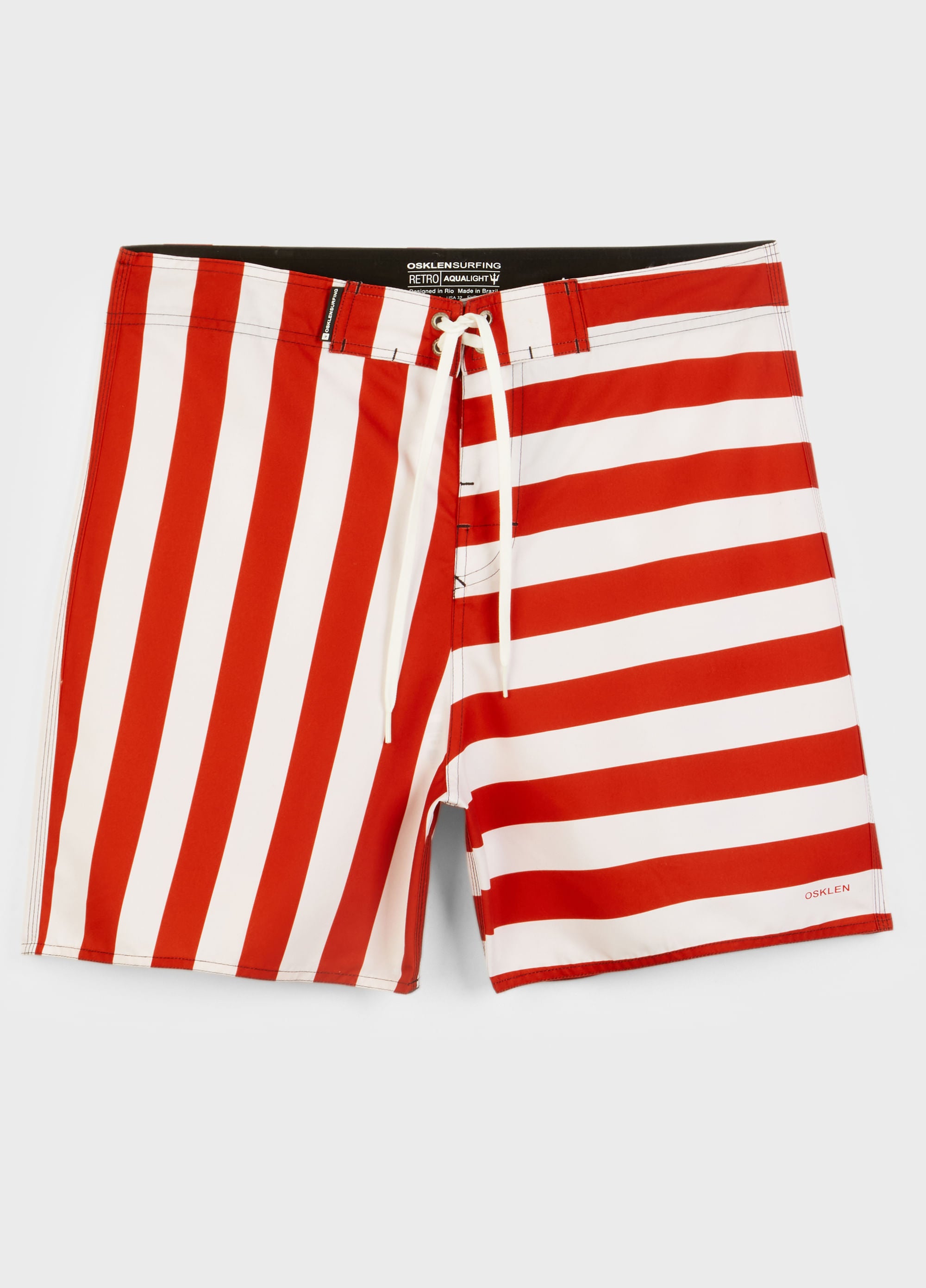 BERMUDA SURF GRECIA OFF-WHITE/VERMELHO
