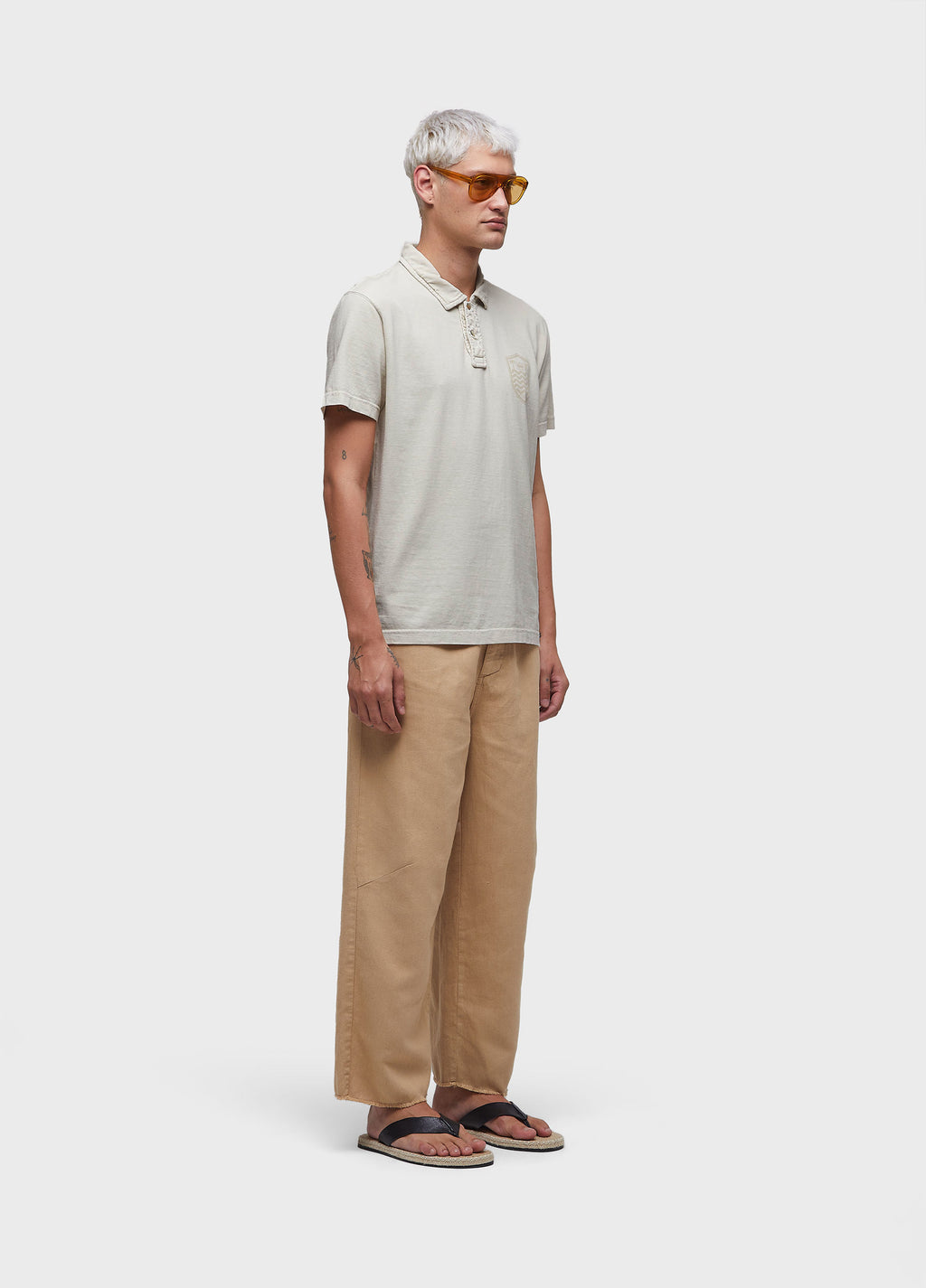 CAMISA POLO STONE MC COLORS AREIA