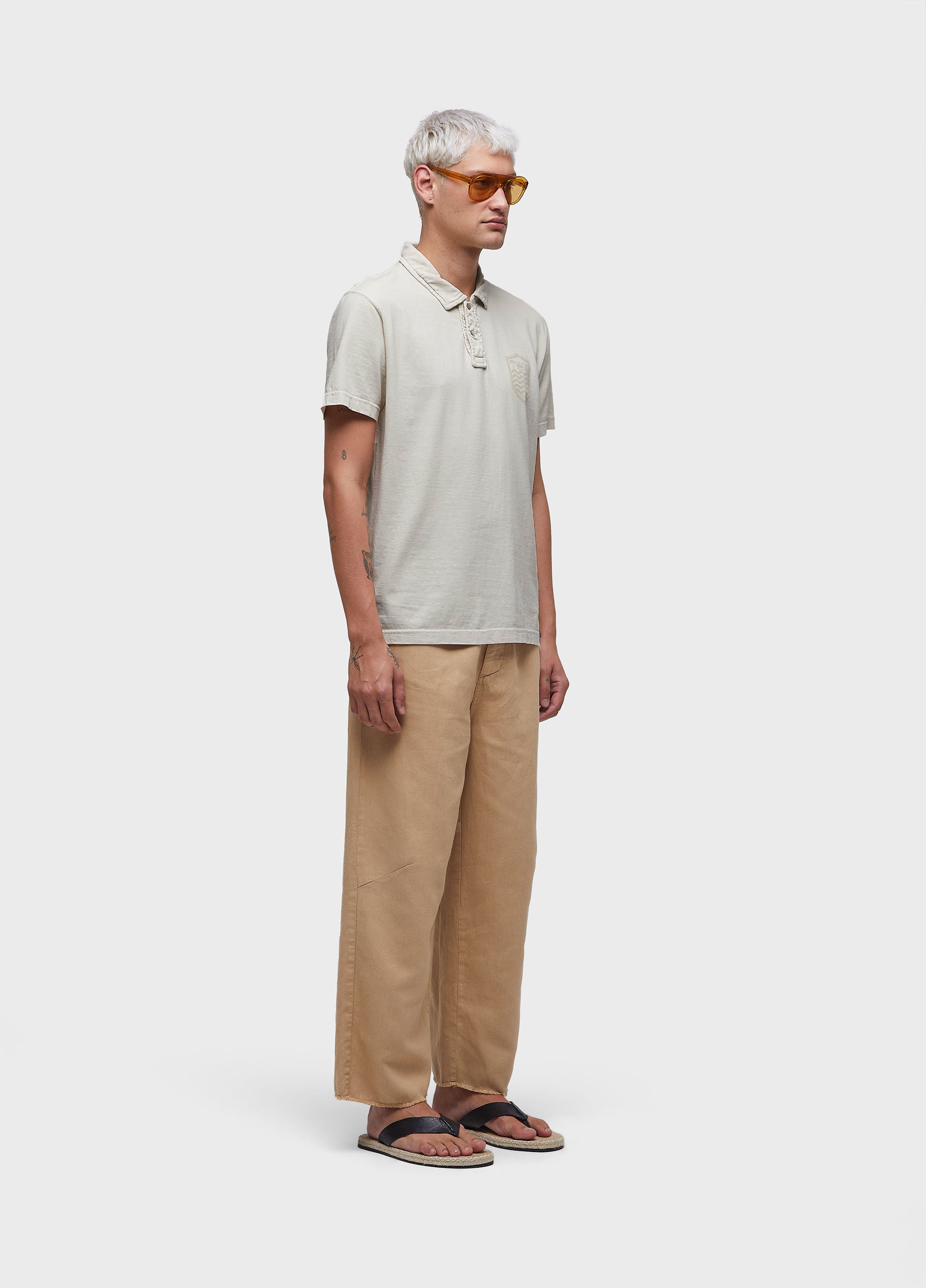 CAMISA POLO STONE MC COLORS AREIA