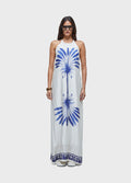 VESTIDO NADADOR AZULEJO OFF-WHITE/AZUL