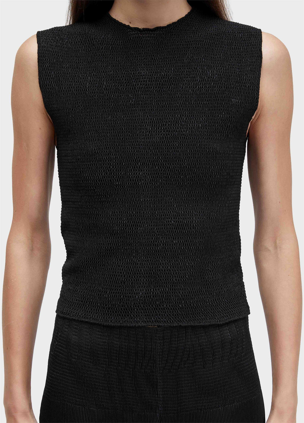 BLUSA SLEEVESLESS LASTEX PLISSE
