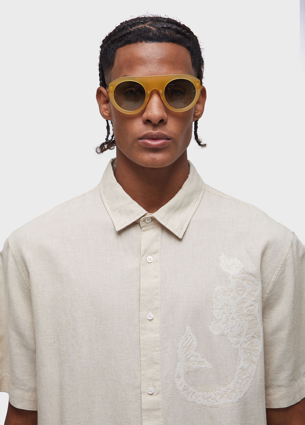 CAMISA BORDADO SEREIA MC NATURAL