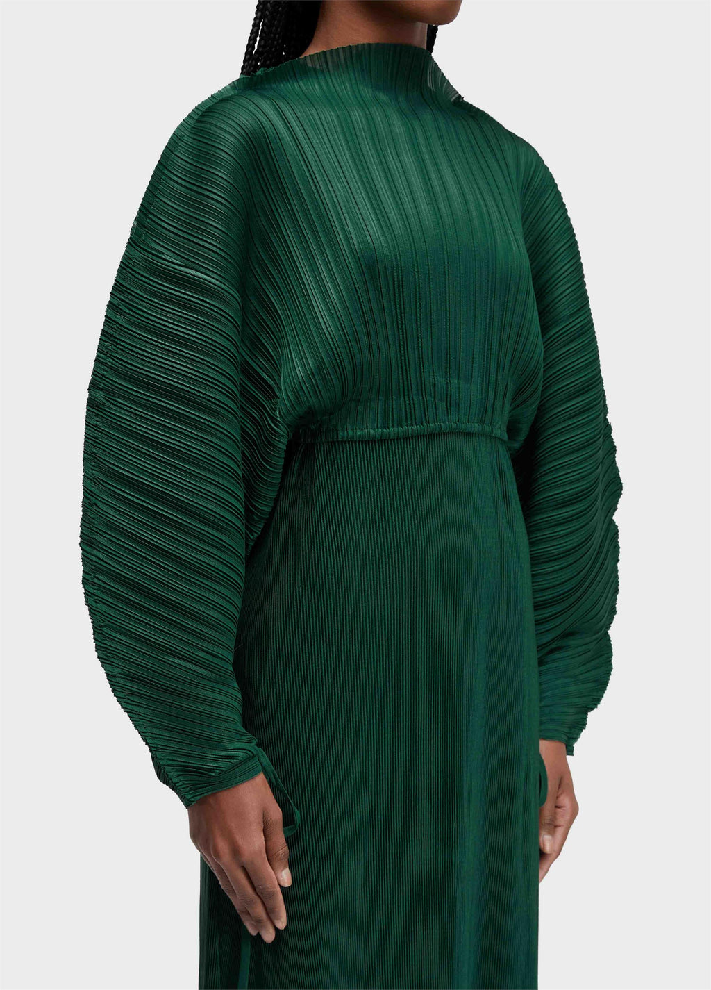 VESTIDO RAGLAN DUO LONGO PLISSE