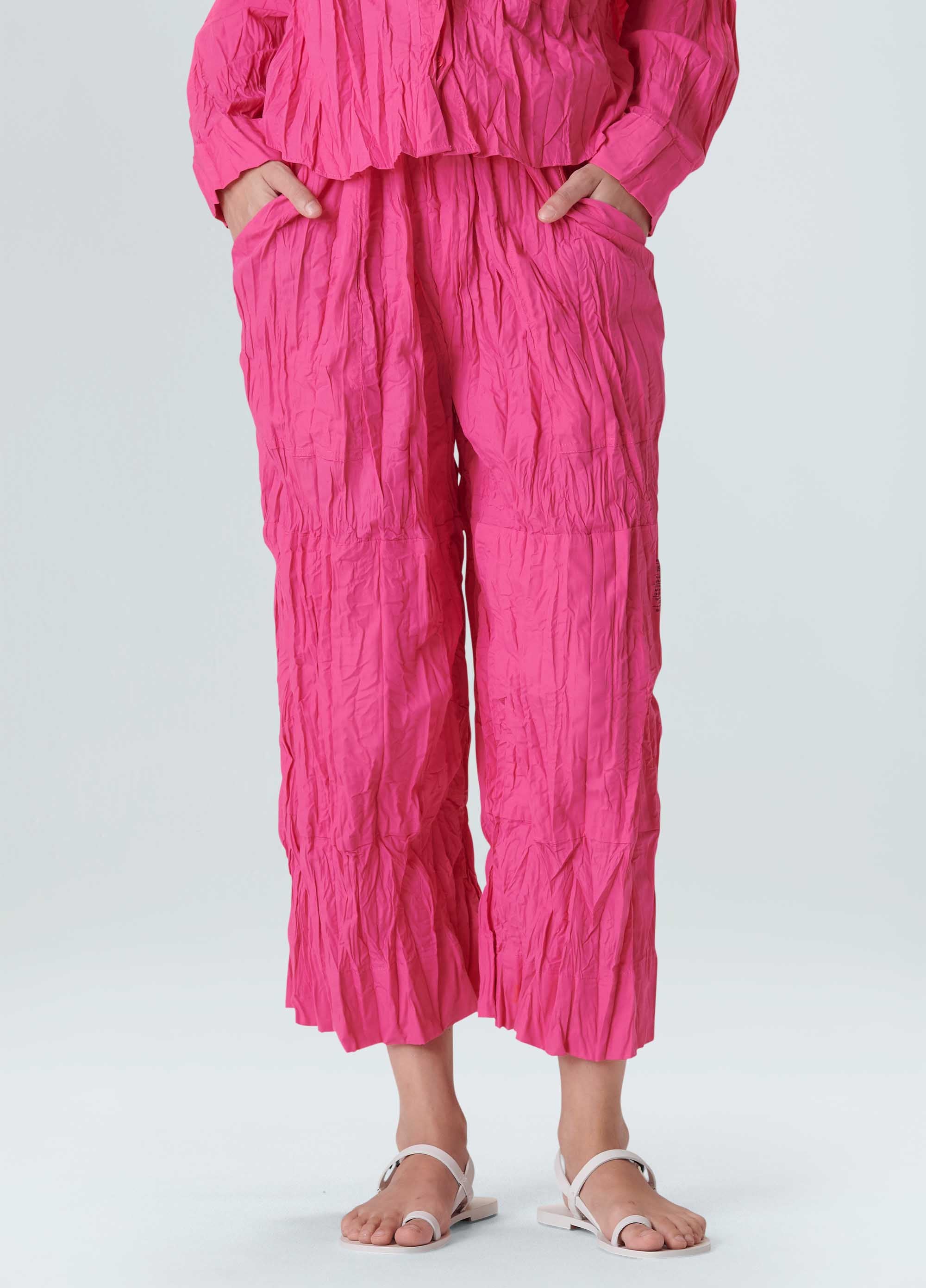 CALÇA TRICOLINE WRINKLED