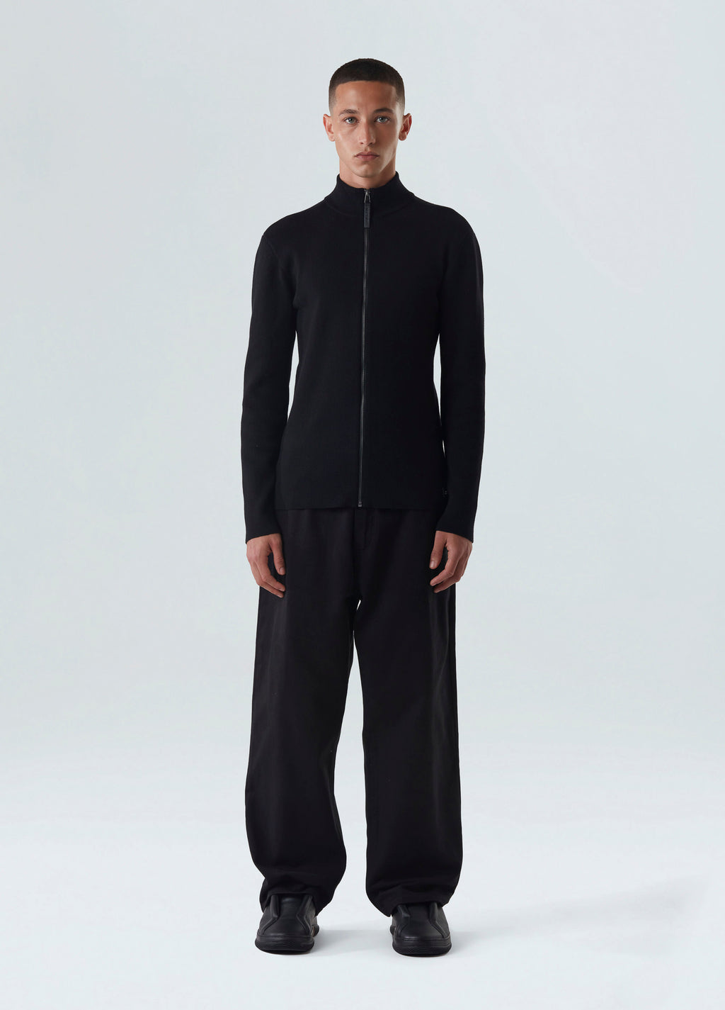 SWEATER TRICOT ZIPPED COTTON