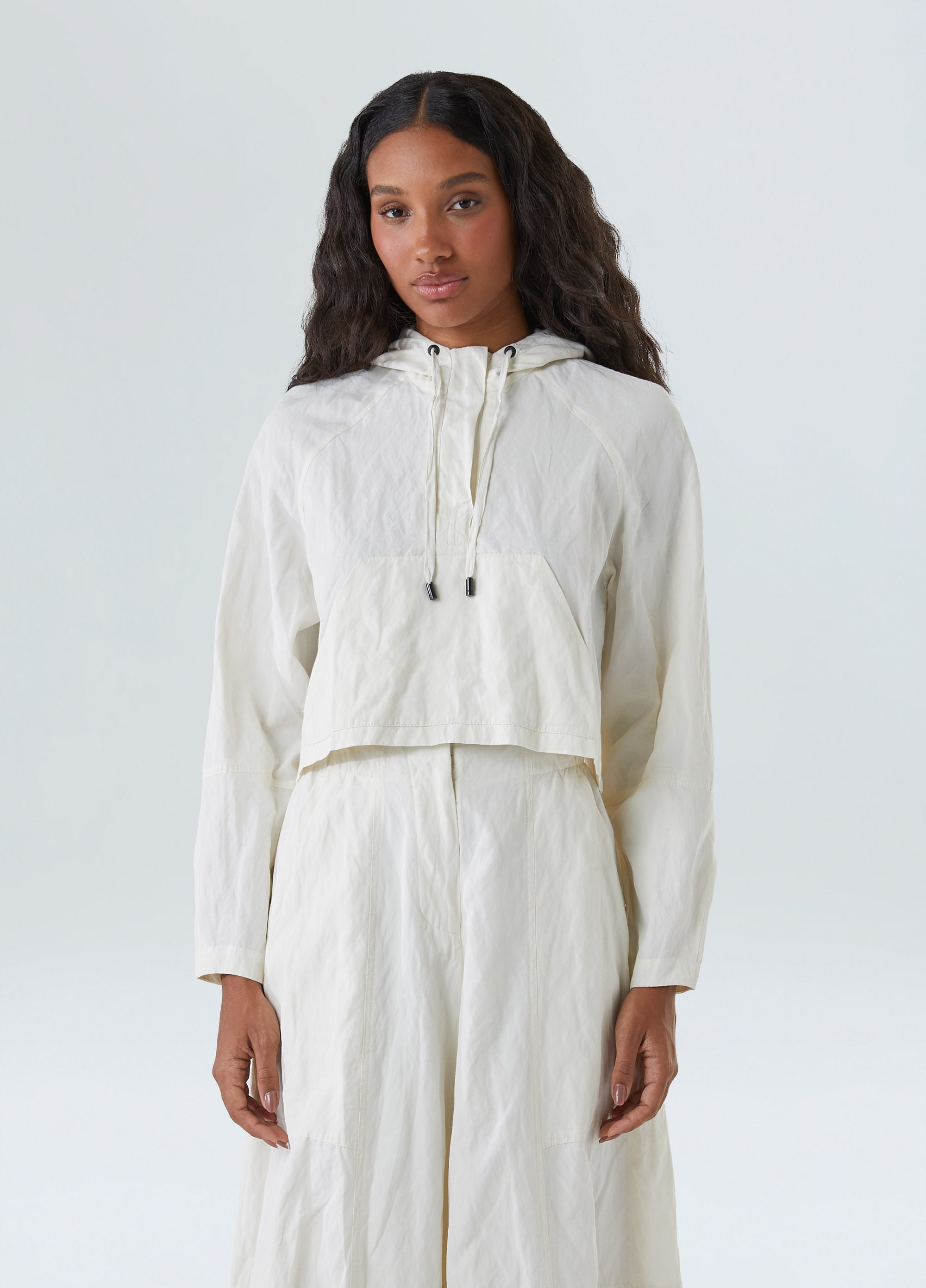 CASACO COTTON CANGURU OFF-WHITE