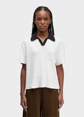 BLUSA POLO TRICOT OVER CANELADO