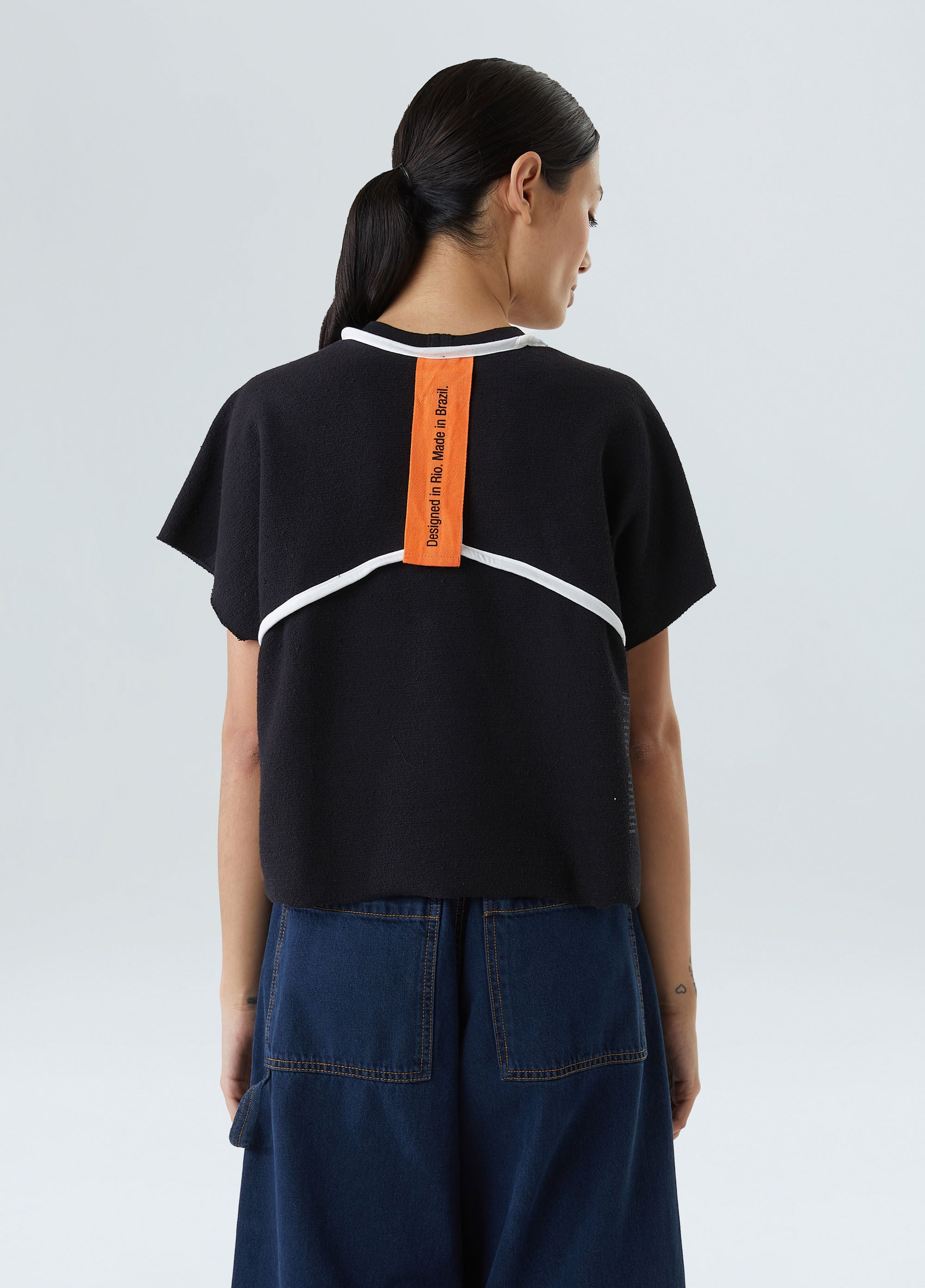BLUSA MOLETOM DOUBLE FACE VIES PRETO