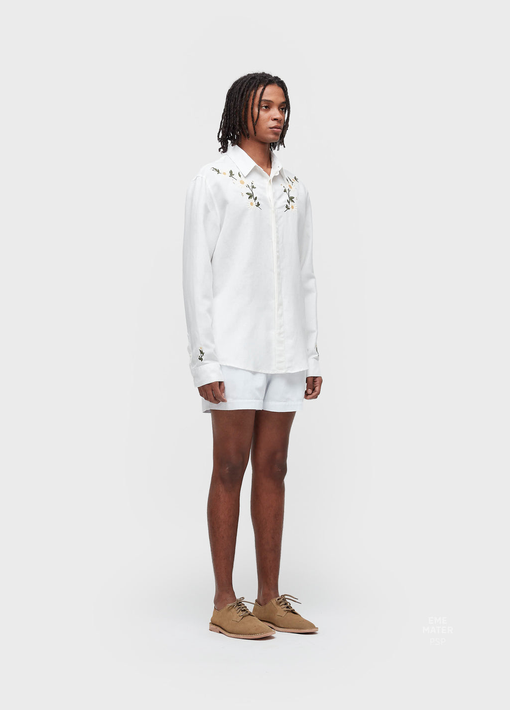 CAMISA MASC LINEN DAISY LIGHT ML OFF-WHITE