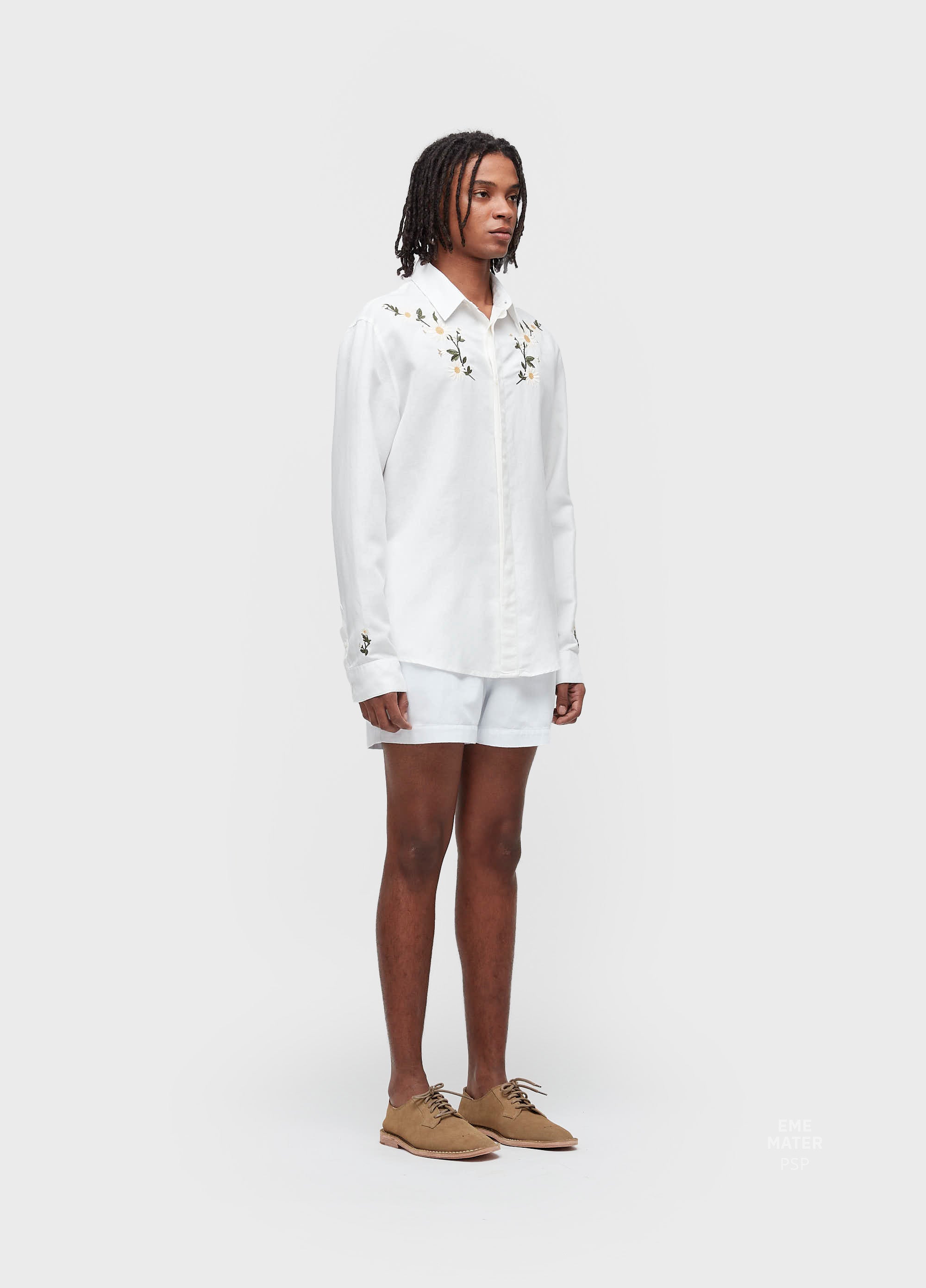 CAMISA MASC LINEN DAISY LIGHT ML OFF-WHITE