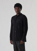 CAMISA ML COLARLESS BORDADO PRETO