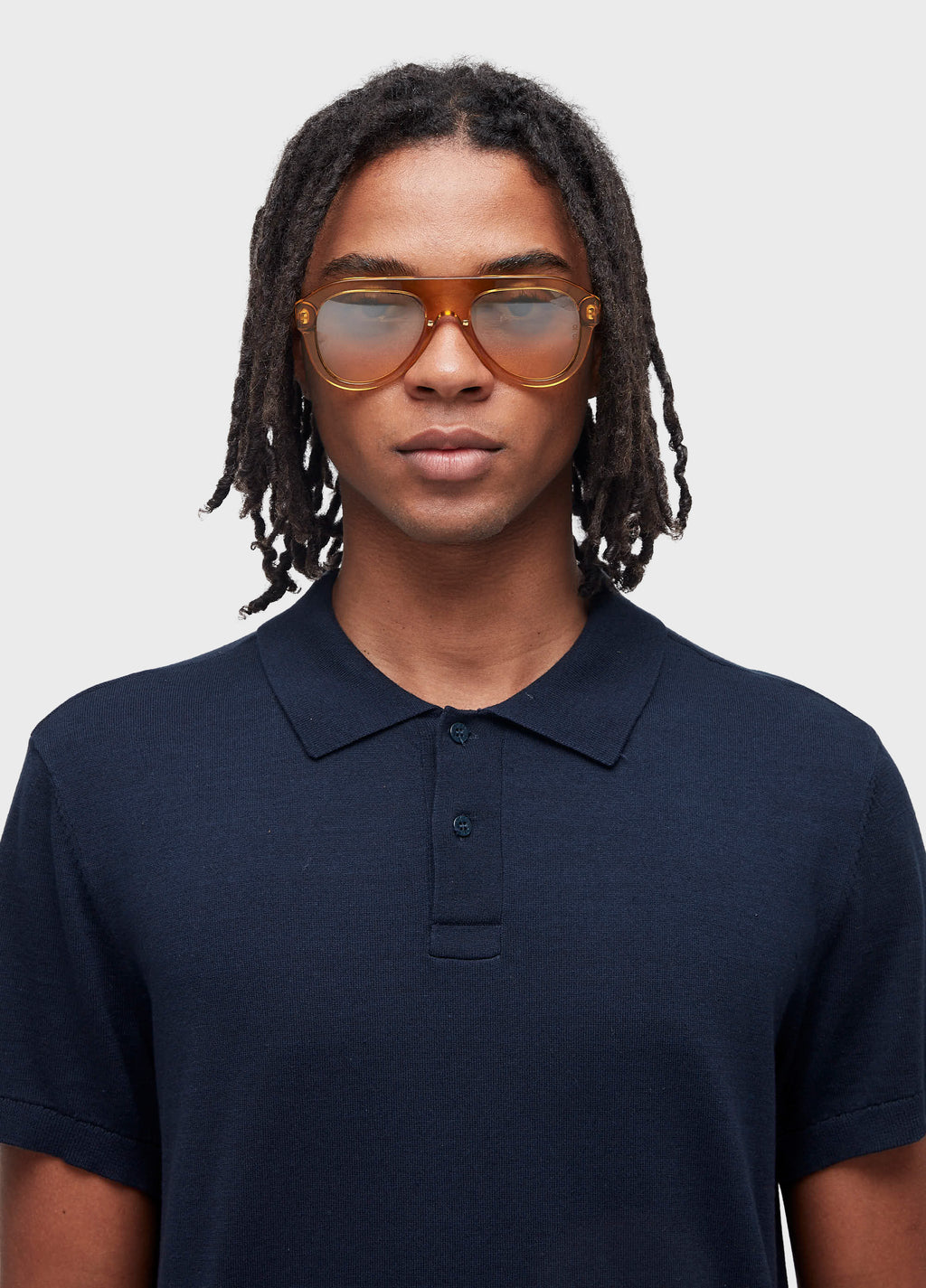MENS CLASSIC COTTON POLO SHIRT MARINHO