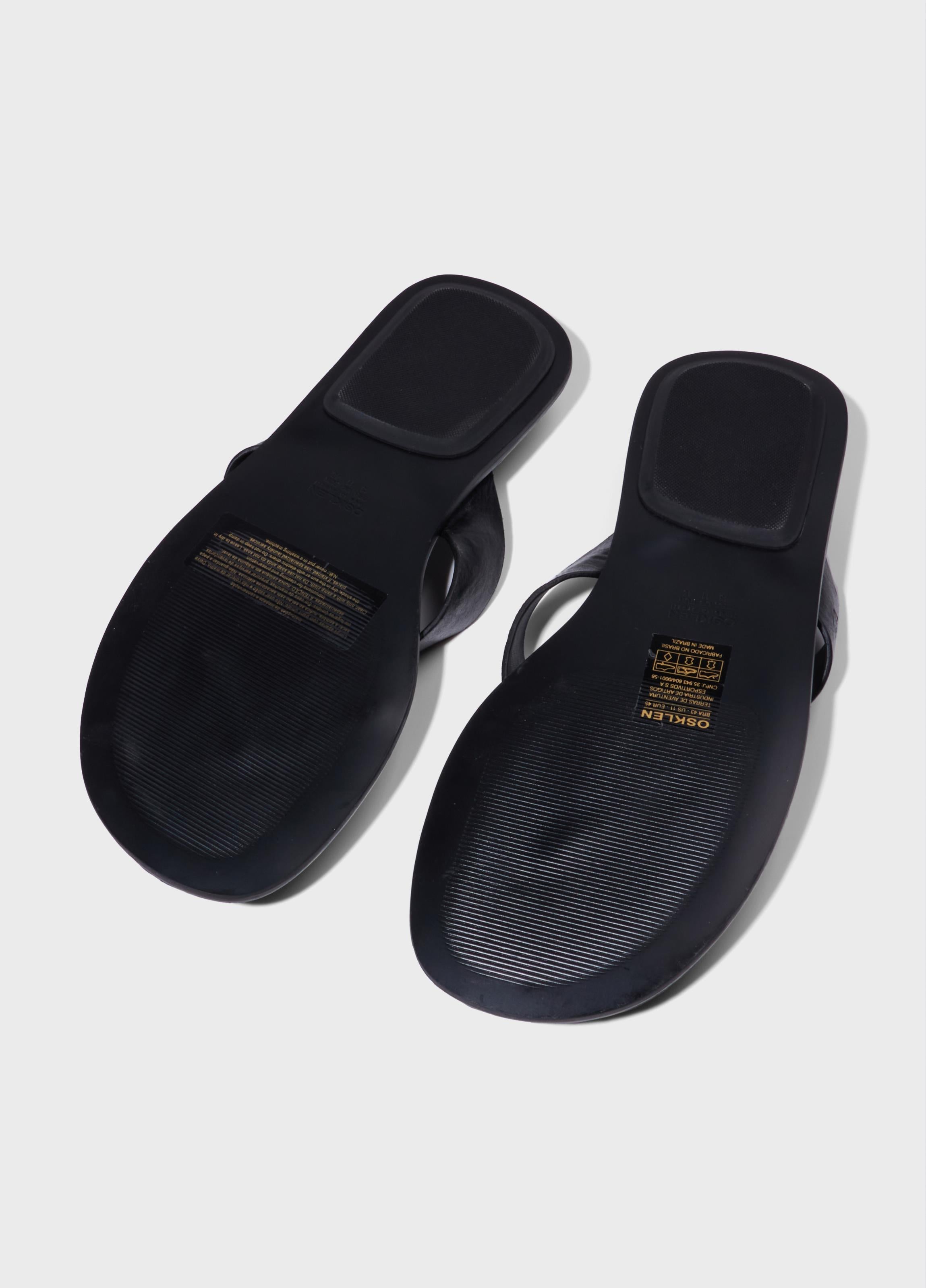 CHINELO FLAT E-BASICS MASC PRETO