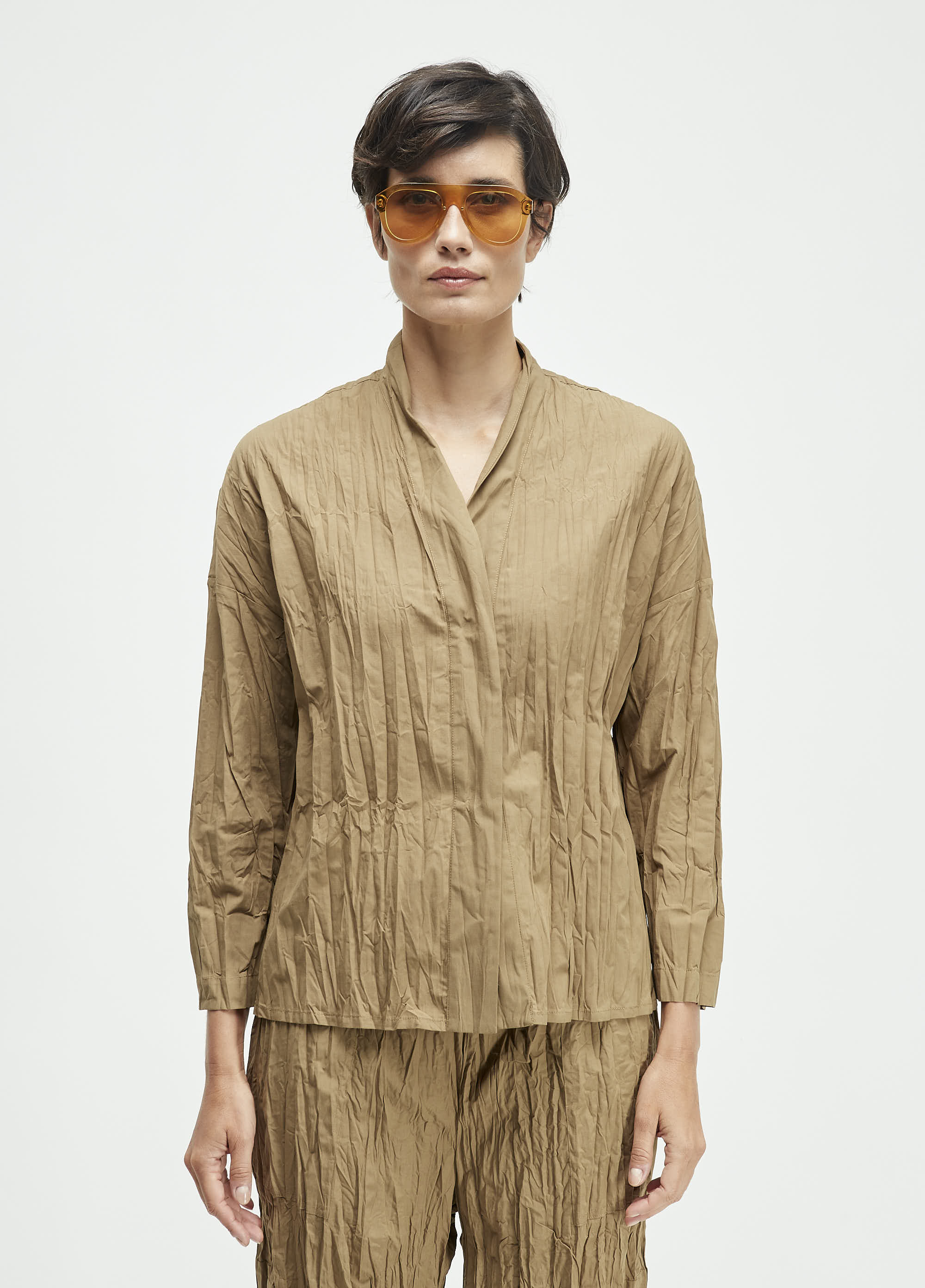 CAMISA ML TRICOLINE WRINKLE
