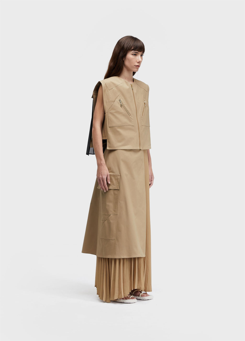 COLETE DUO PLISSADO COTTON