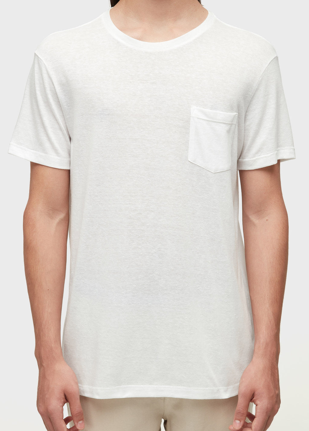 T-SHIRT RUSTIC POCKET E-BASICS MC II OFF-WHITE