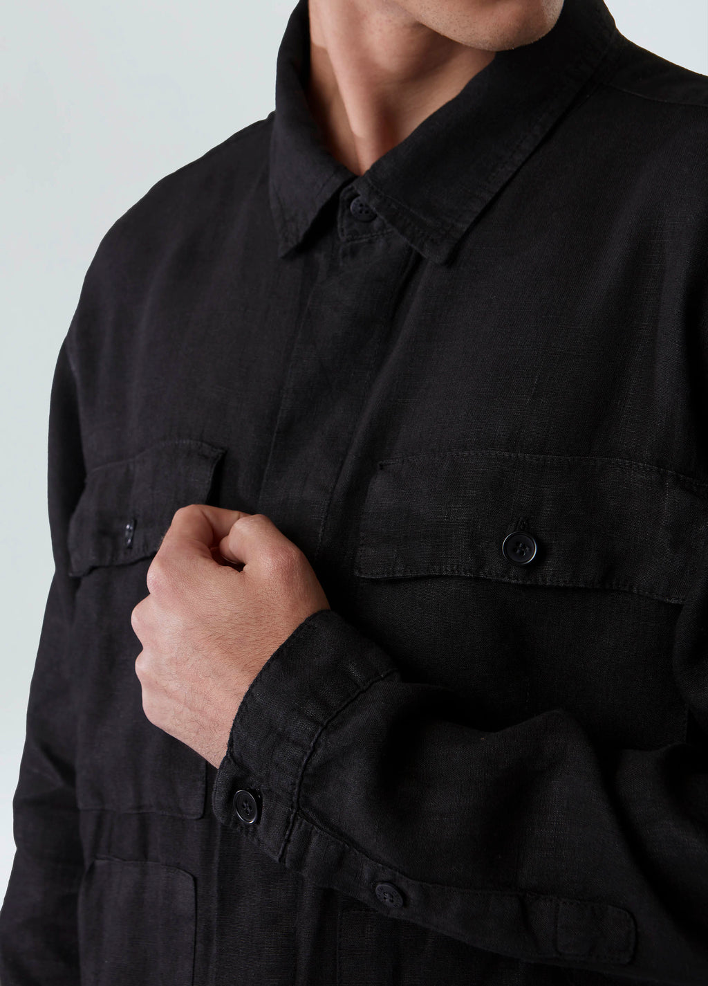 OVESHIRT LINEN BOLD PRETO