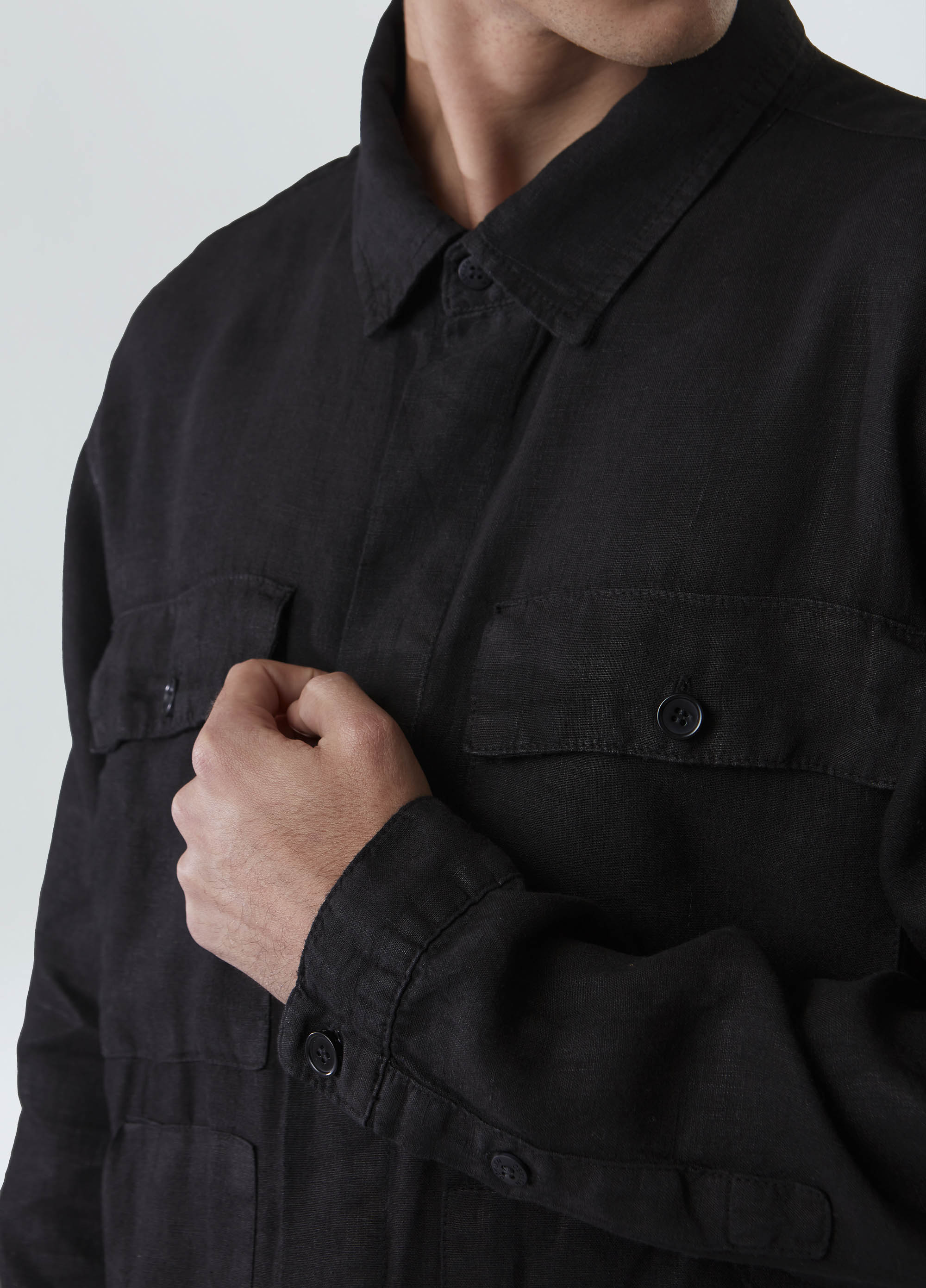 OVESHIRT LINEN BOLD PRETO