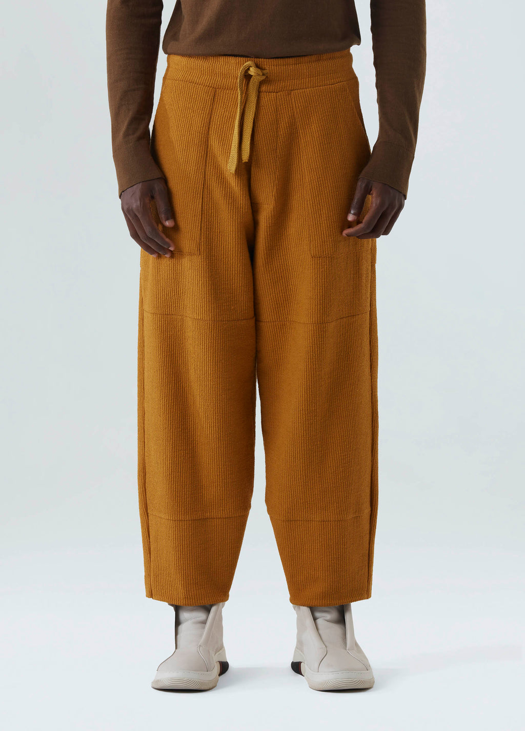 CALCA EMBOSSED STRIPES MOSTARDA
