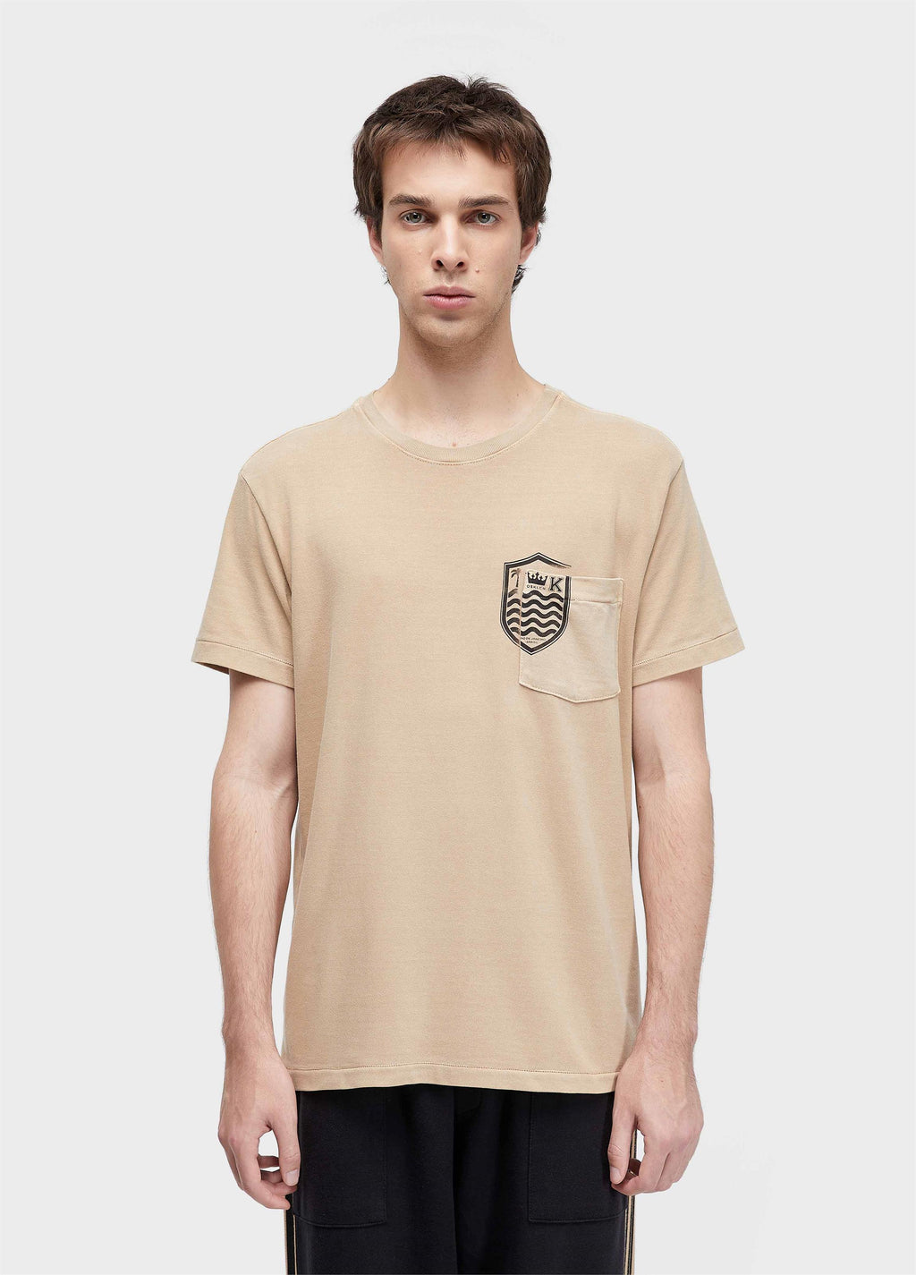 T-SHIRT BOLSO BRASAO MC CAQUI
