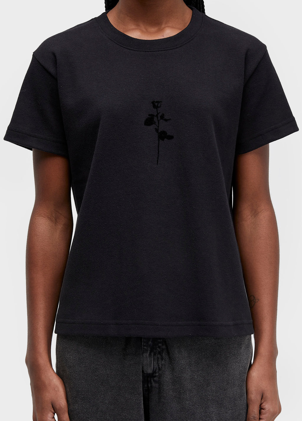 T-SHIRT ROSA FLOCADA