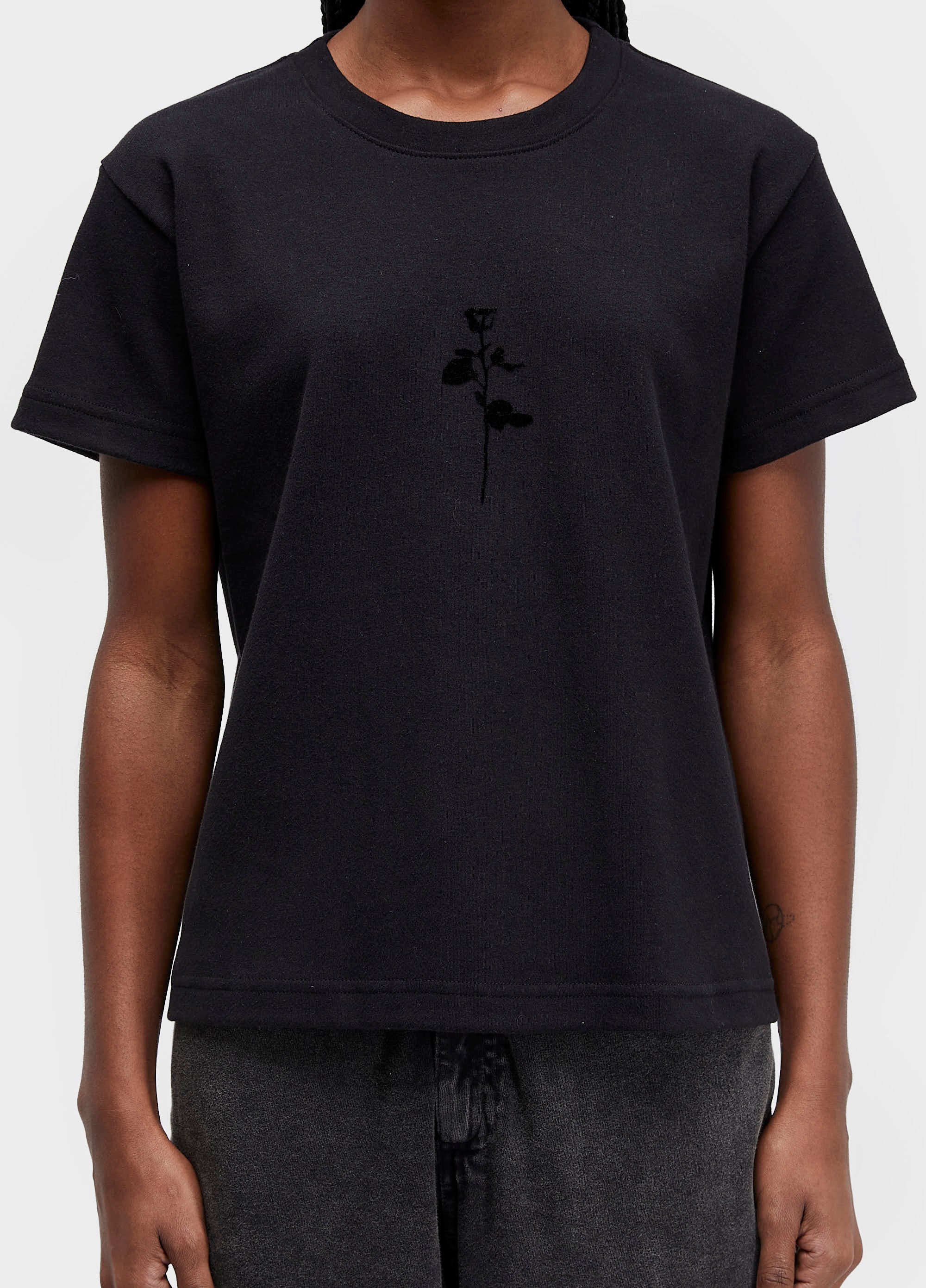 T-SHIRT ROSA FLOCADA