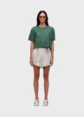 SHORT TELA COQUEIRO OFF-WHITE/PRETO