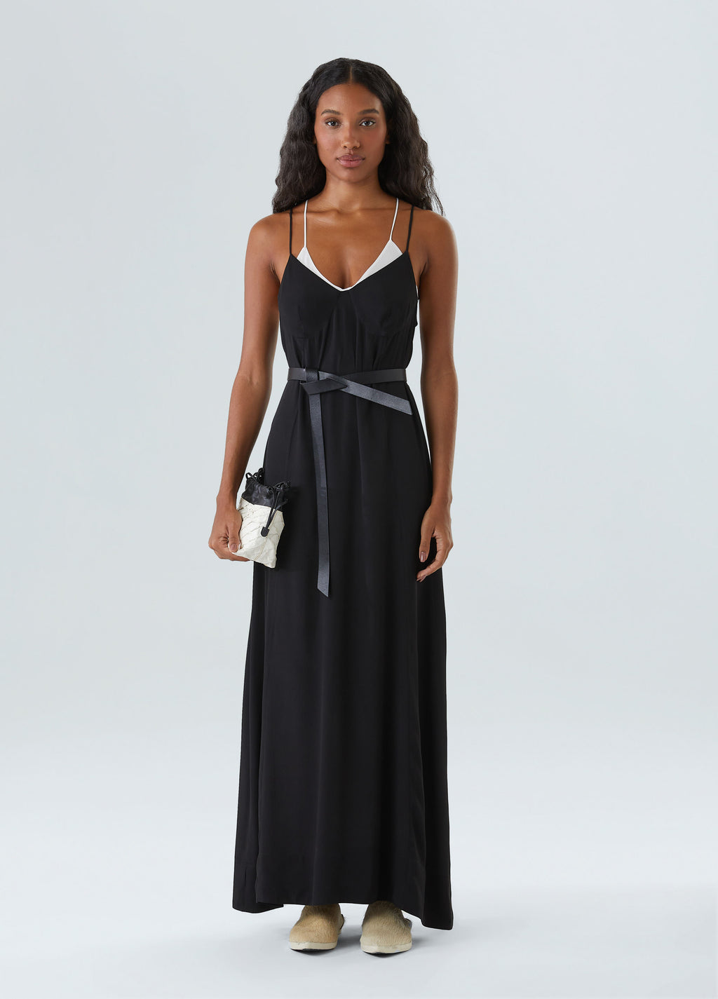 VESTIDO SOBREPOSIÇÃO ALÇAS MIDI