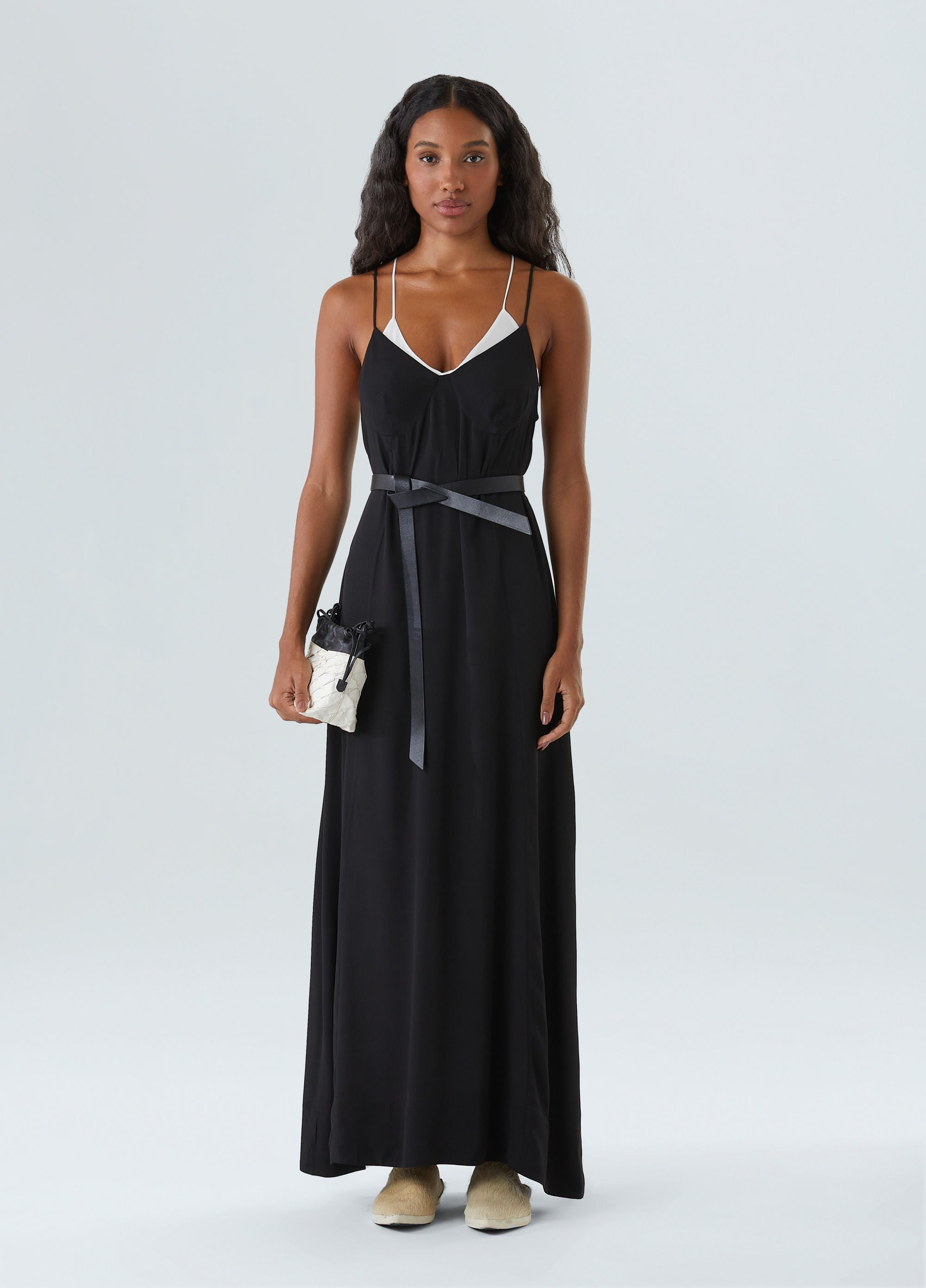 VESTIDO SOBREPOSIÇÃO ALÇAS MIDI